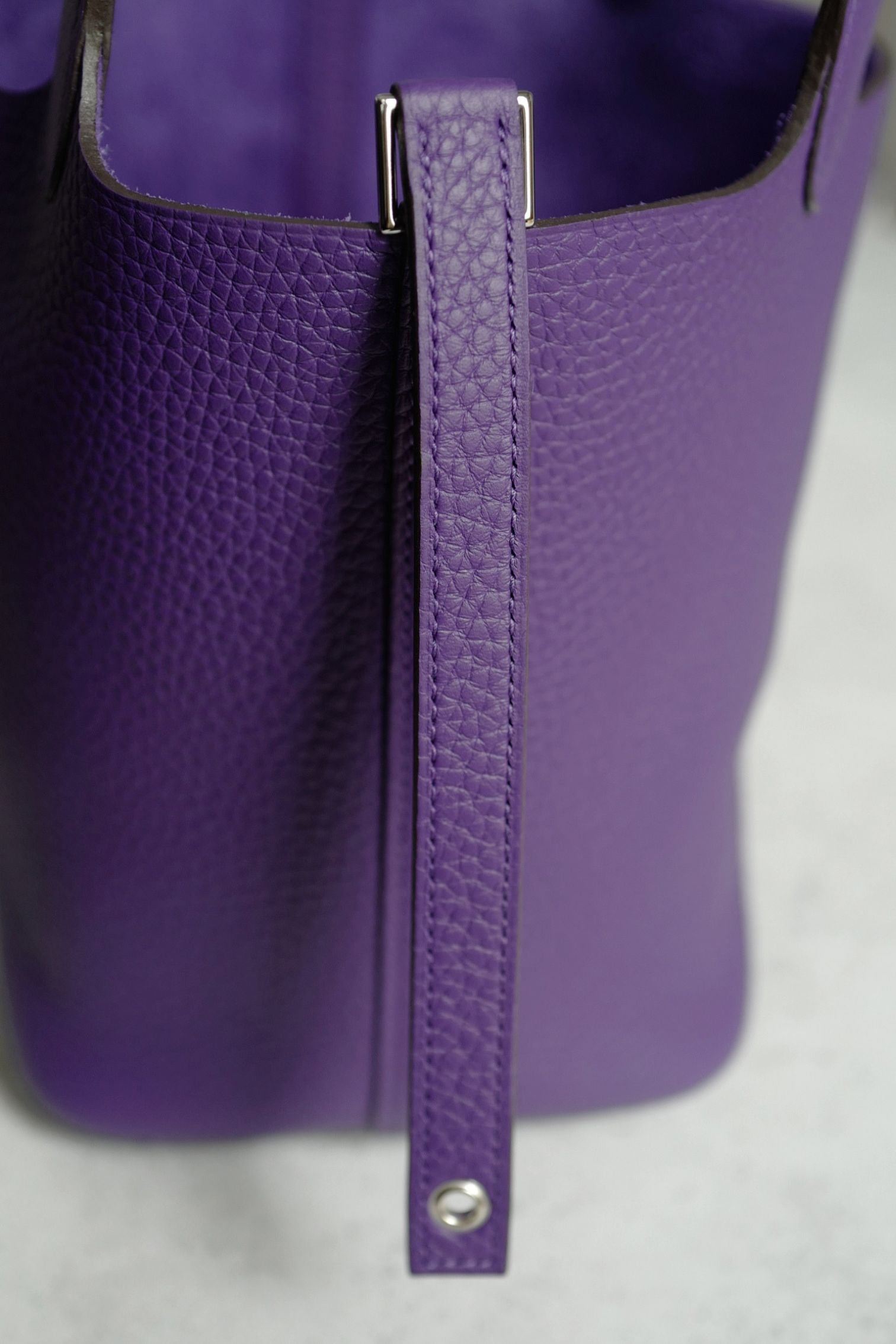 BNIB Hermes Picotin 18 Purple Clemence Leather Palladium Hardware G Stamp