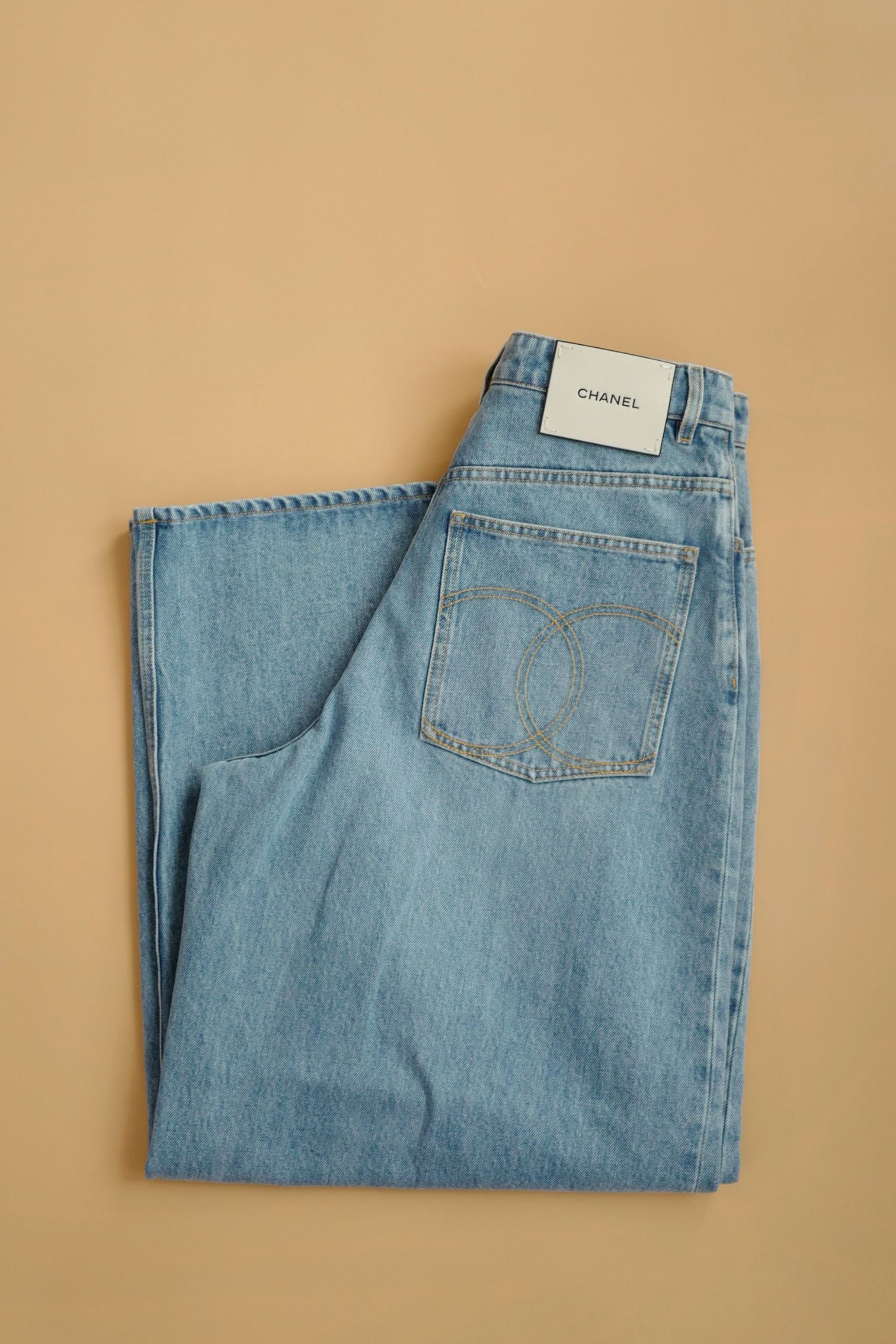 Chanel Métiers d’Art 2026 Matthieu Blazy Denim Blue Jeans Pants Size 36