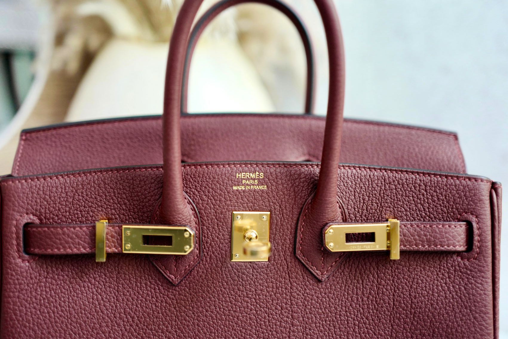 Hermes Birkin 25 Rouge H Togo Leather Gold Hardware K Stamp 2025