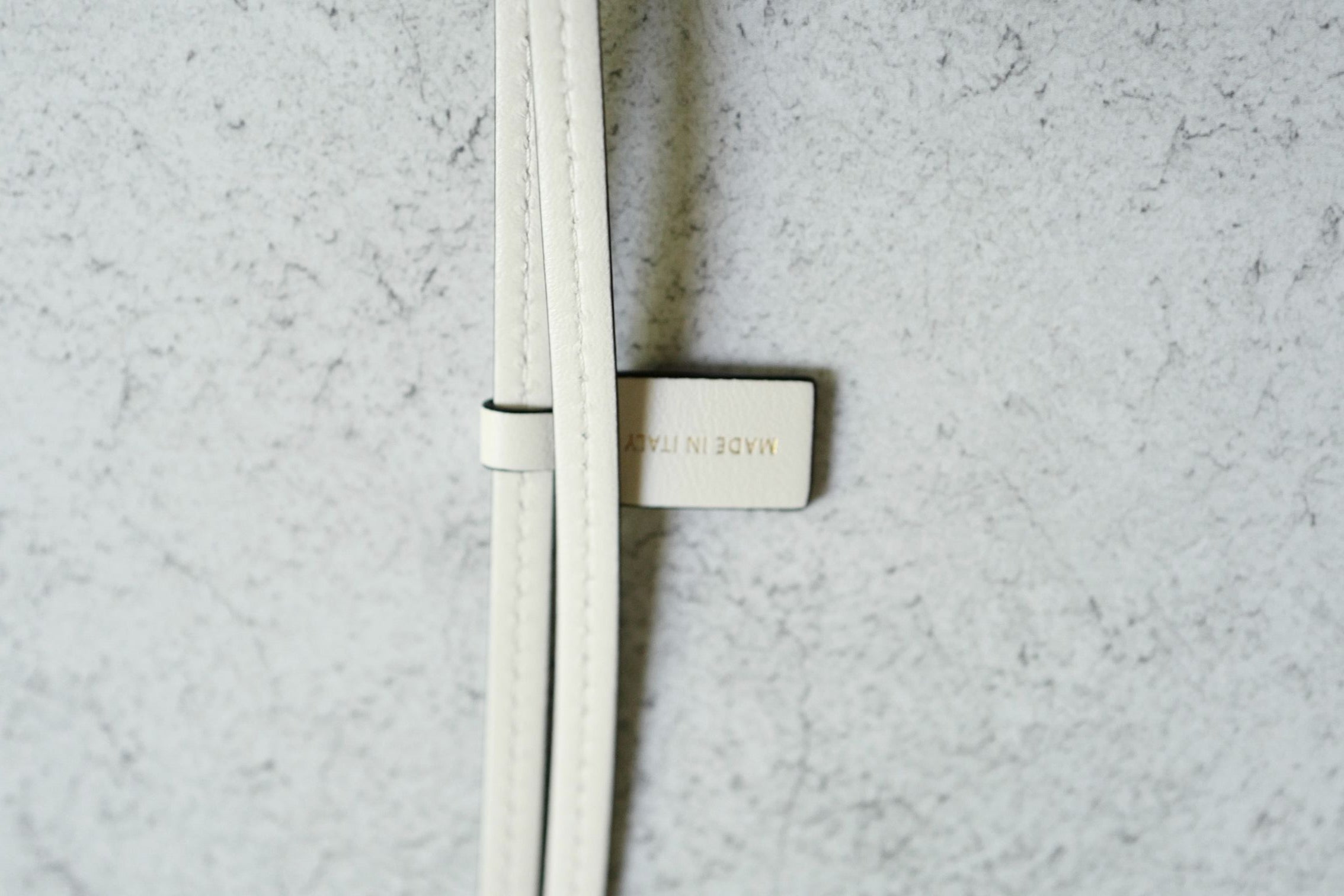 Chanel 26S Mini Bag Charm White Lambskin Leather