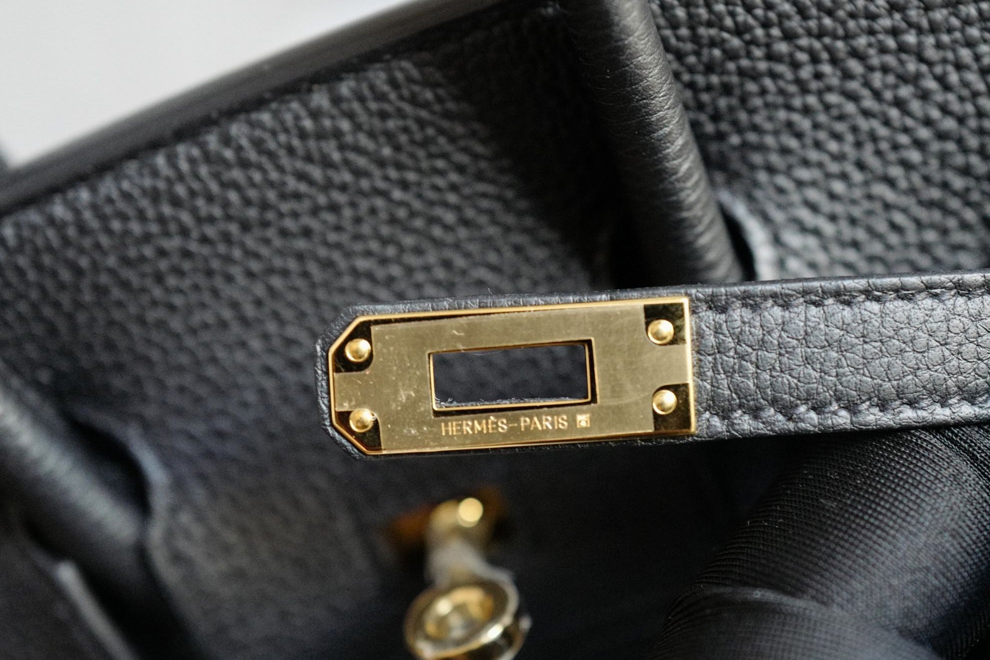 Hermès Birkin 25 Black Togo Leather Gold Hardware K Stamp 2025