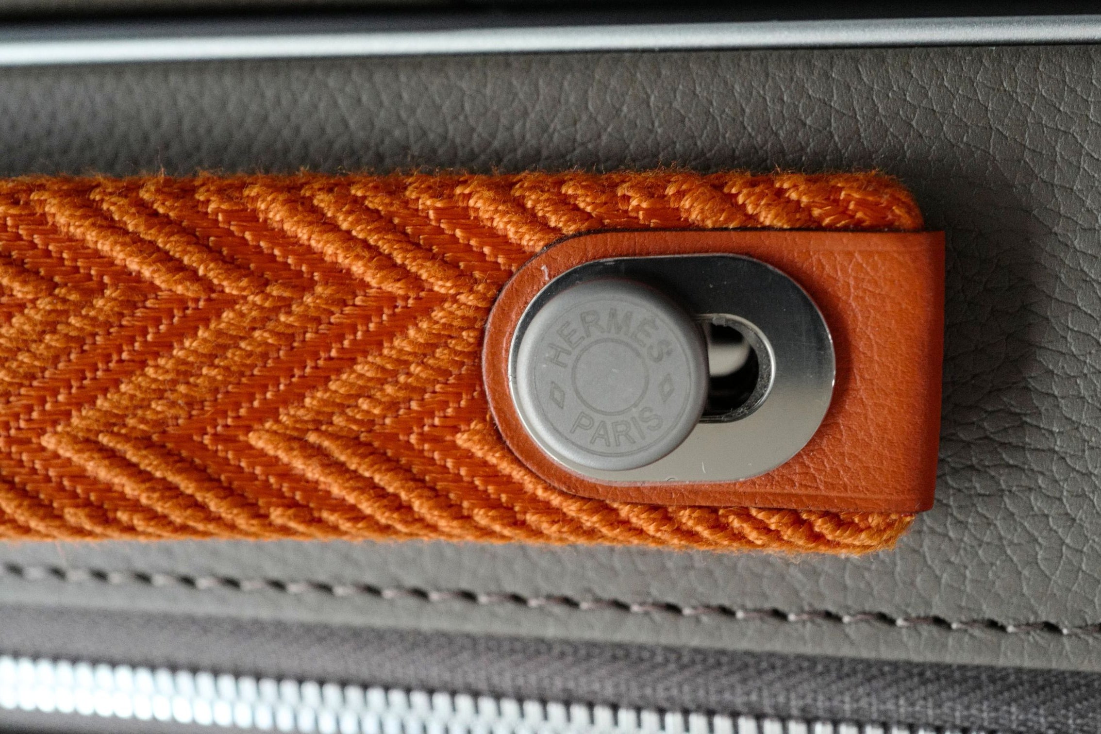 Hermès R.M.S II Cabin Suitcase Toile H Plume Quadrige Étain/Ecru Régate