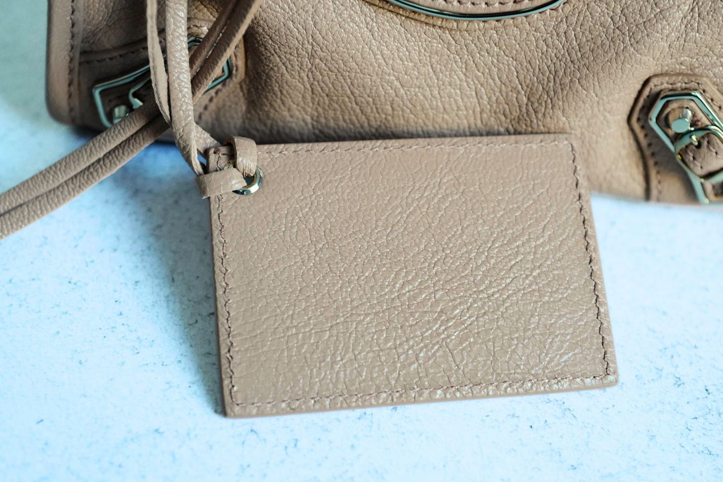 Balenciaga Nano City In Rose Sable Beige Nude Color With Metalic Edge