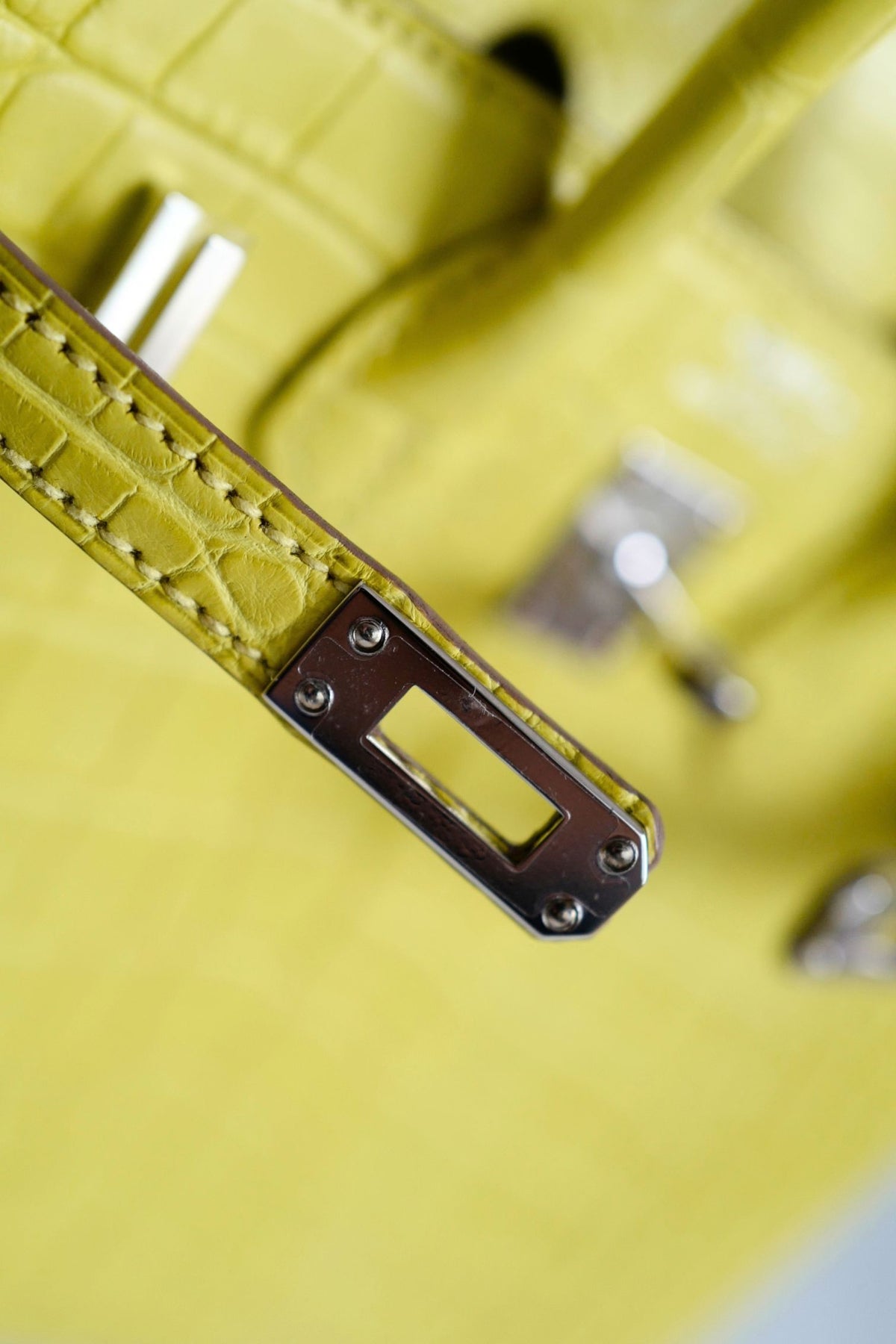 NEW Hermes Birkin 20 Lime Matte Alligator Sellier PHW W Stamp Limited Edition