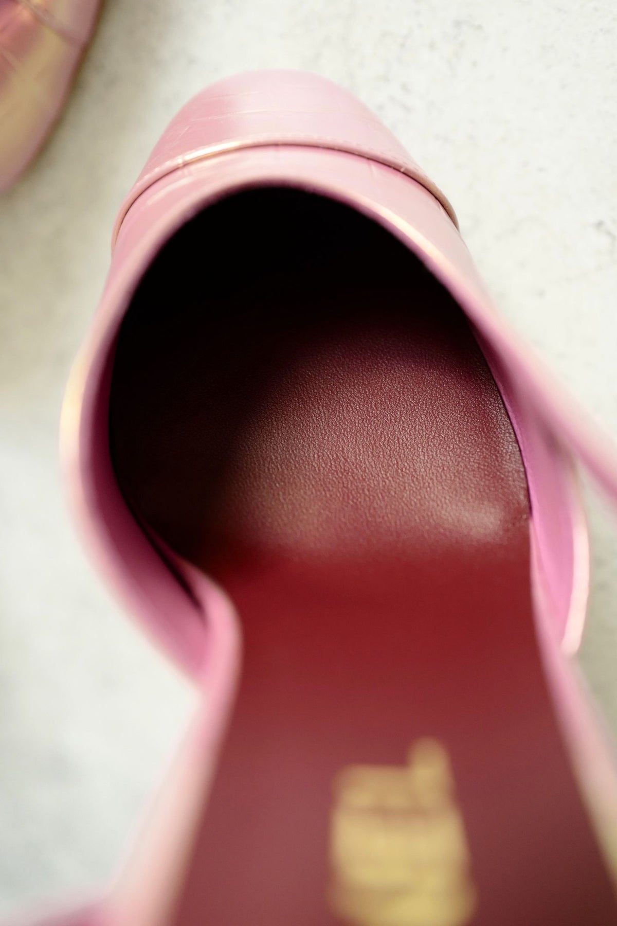 Chanel 26K Matthieu Blazy's Sling Backs Croc Embossed Calfskin Pink Size 38