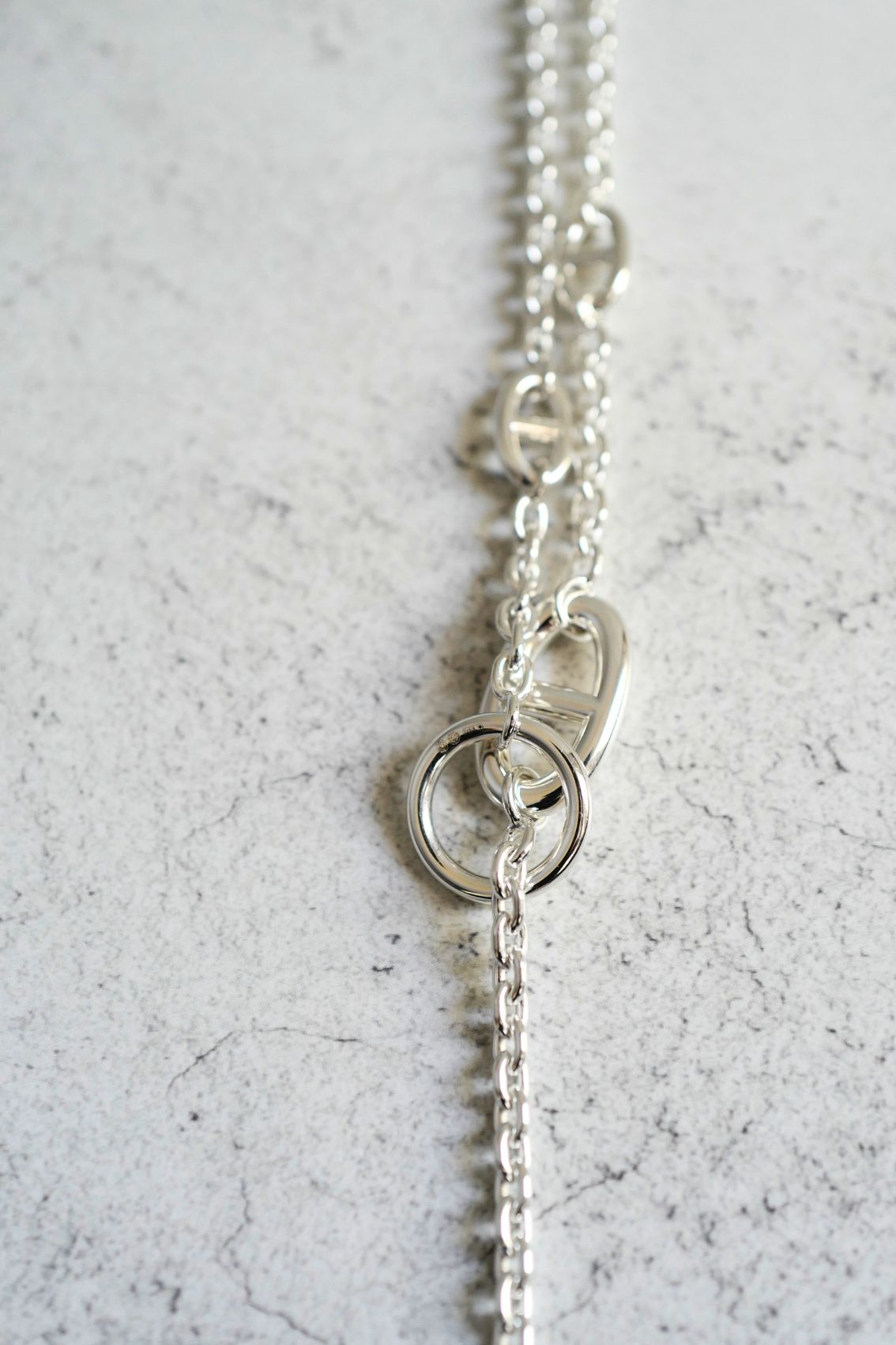Hermès Farandole Long Necklace 120 Sterling Silver