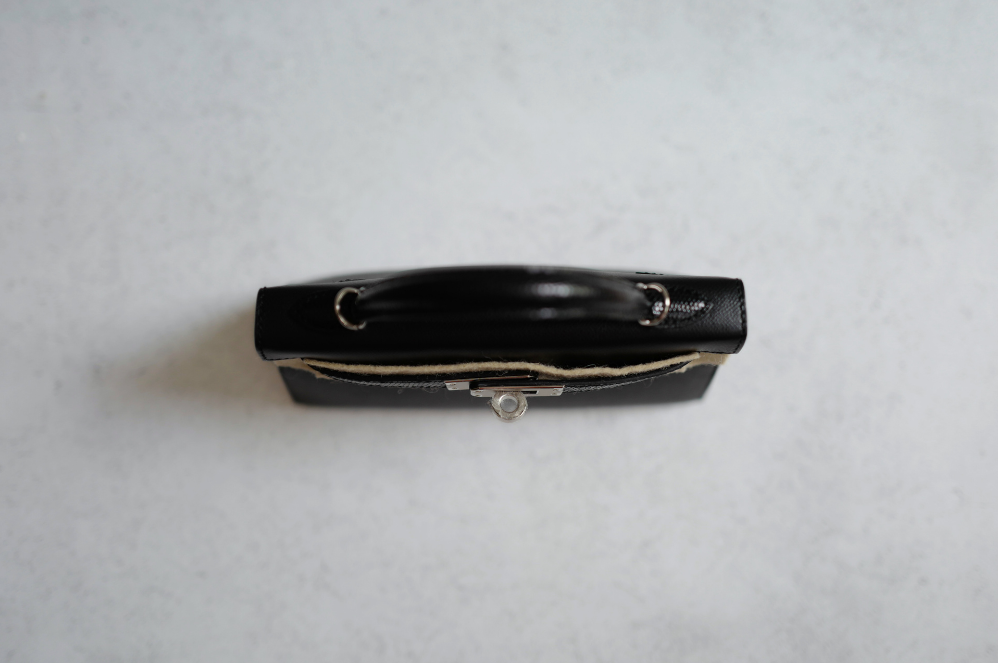 BNIB Hermes Mini Kelly Touch Veau Madame Lizard Black with Palladium HW