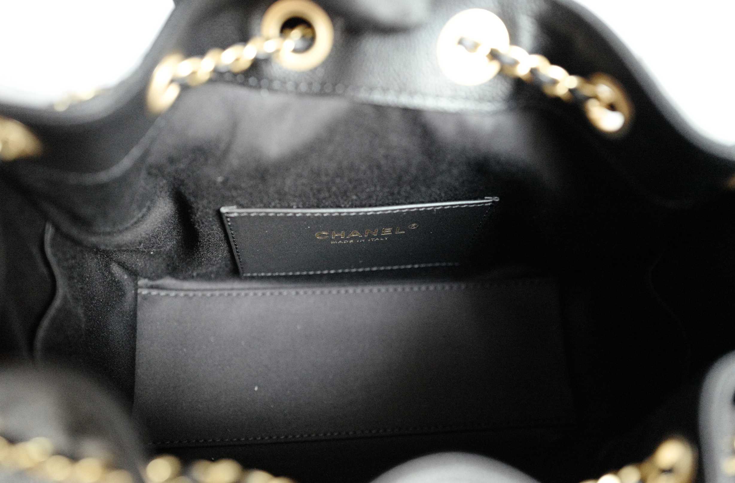 BNIB Chanel 26C Mini Hobo Bag Black Grained Calfskin with Gold Hardware