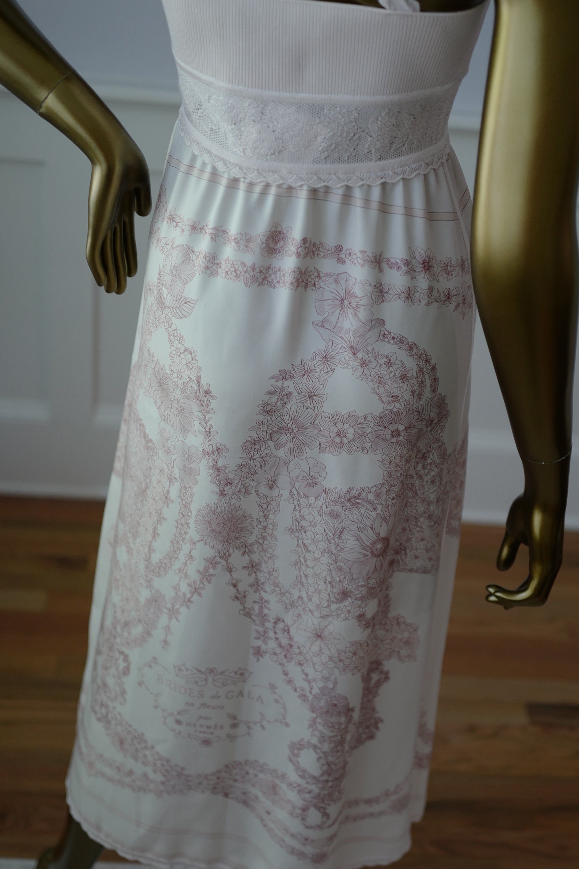 NEW Hermes “Brides de Gala en Fleurs” inspi Twillaine Silk Dress size 36