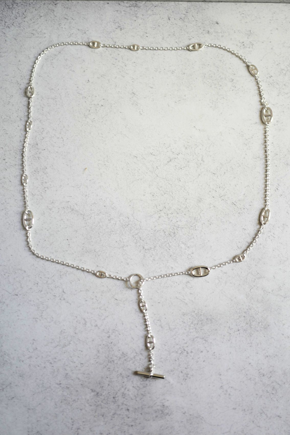 Hermès Farandole Long Necklace 120 Sterling Silver