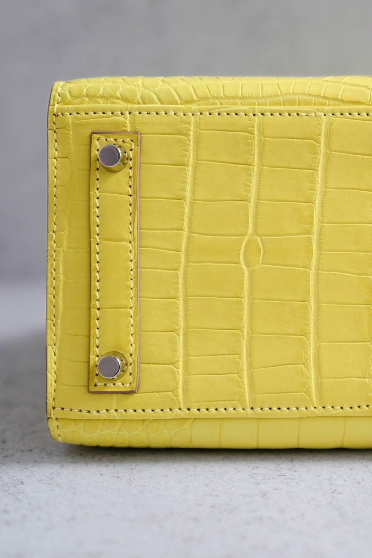 NEW Hermes Birkin 20 Lime Matte Alligator Sellier PHW W Stamp Limited Edition