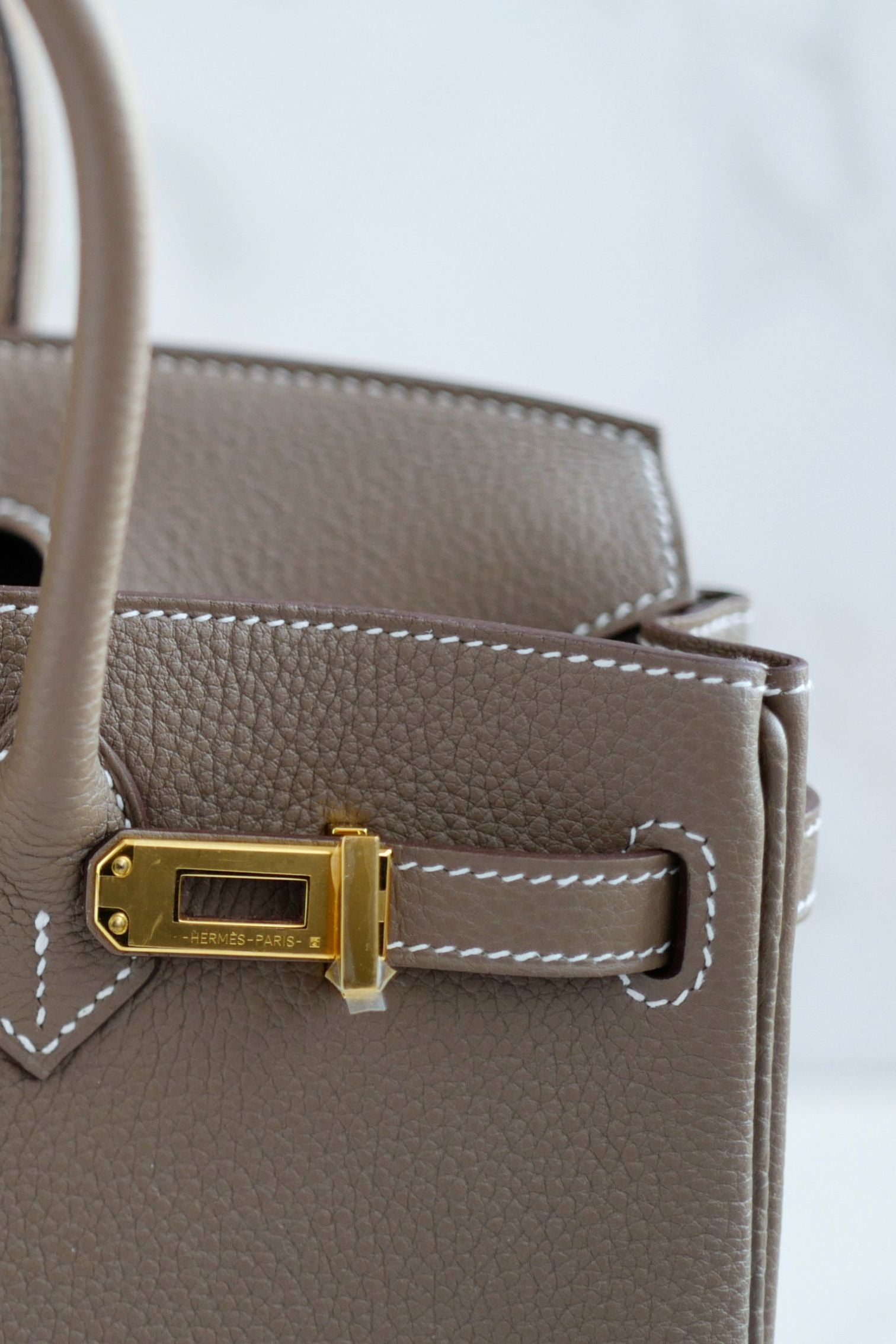 Hermes Birkin 25 Etoupe Togo Leather Gold Hardware K Stamp 2025
