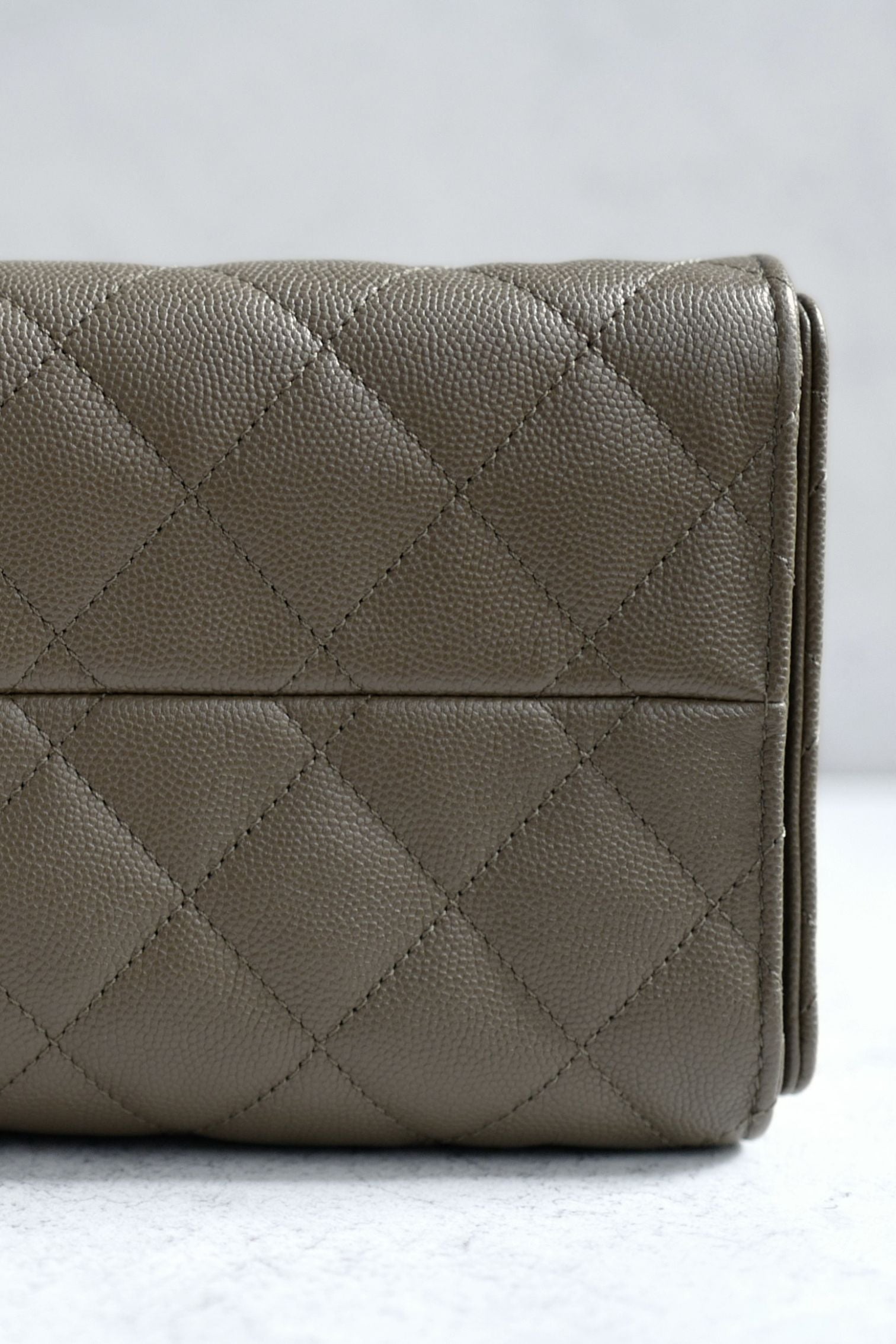 Chanel 26s Small Hobo Dark Khaki Grained Calfskin Gold Hardware