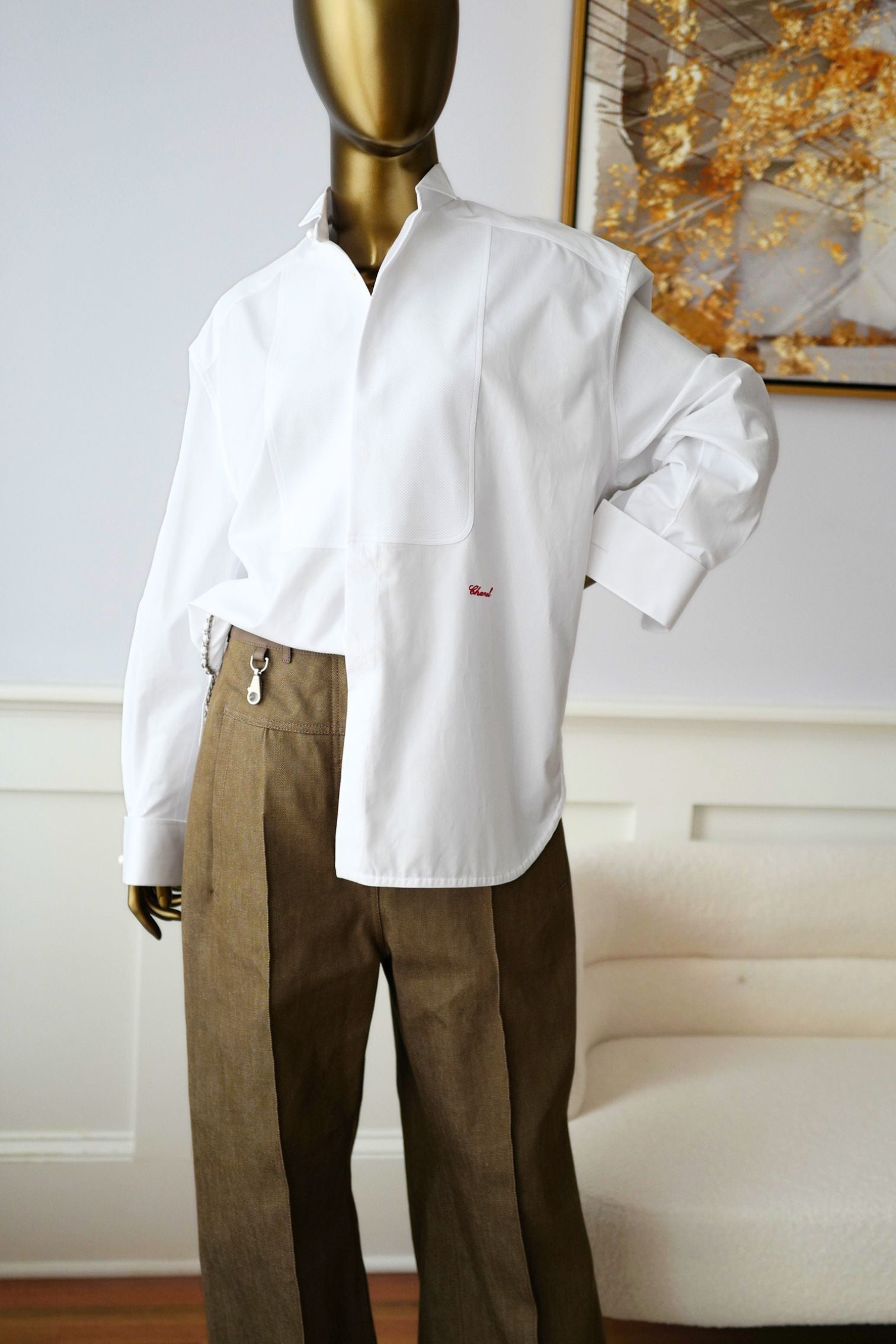 New Arrival Chanel 26S Long Sleeved Shirt Matthieu Blazy White Cotton Size 36