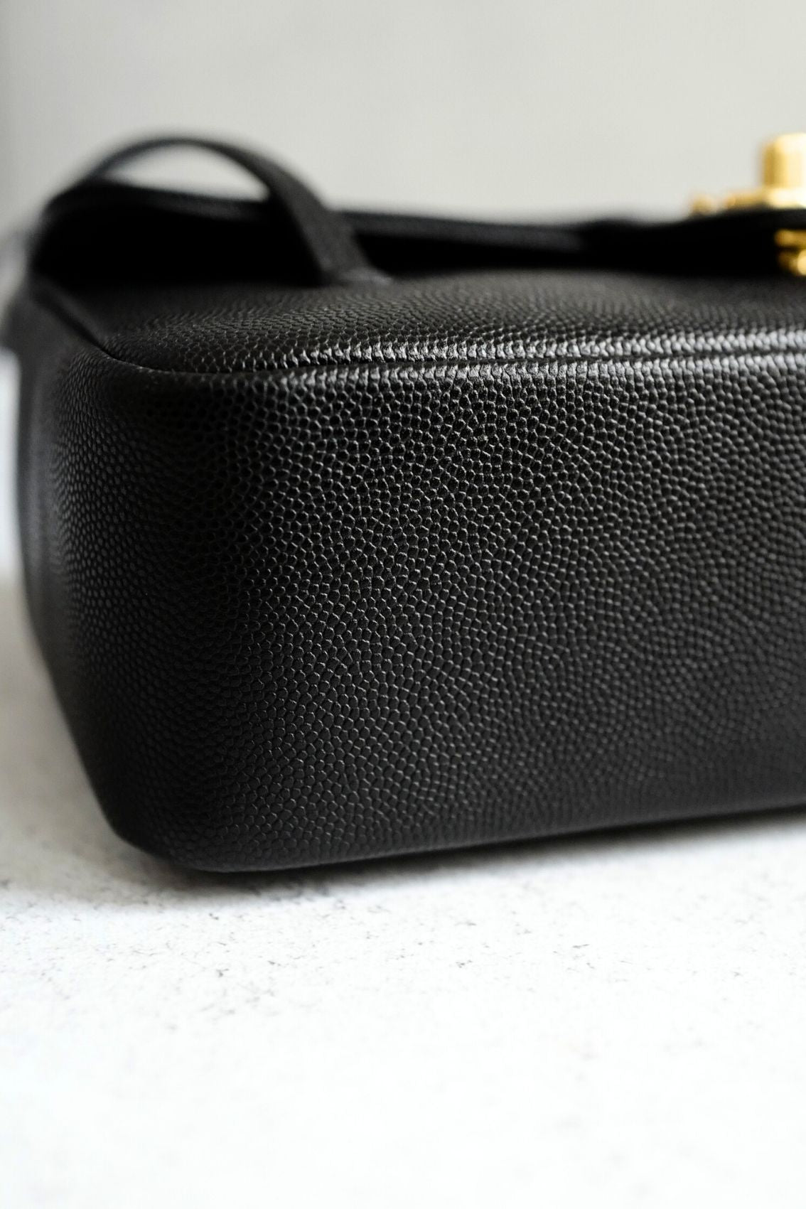 Chanel 26s Preppy Coco 22 Small Black Grained Shiny Calfskin With Gold Hardware