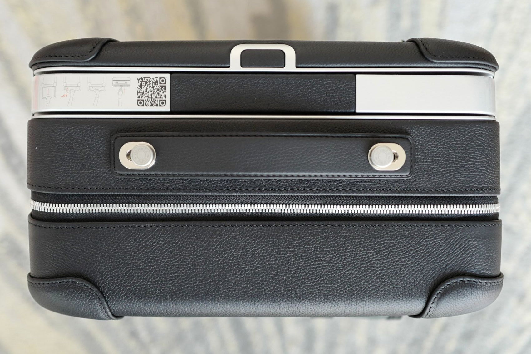 Hermès Valise R.M.S III Cabine Cargo Toile Goéland/Régate Vert Mangrove/Noir