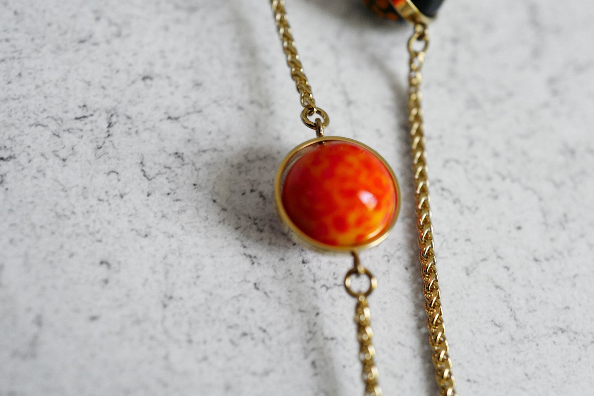 Chanel 26S Long Necklace Gold Multicolour Metal Glass Pearls