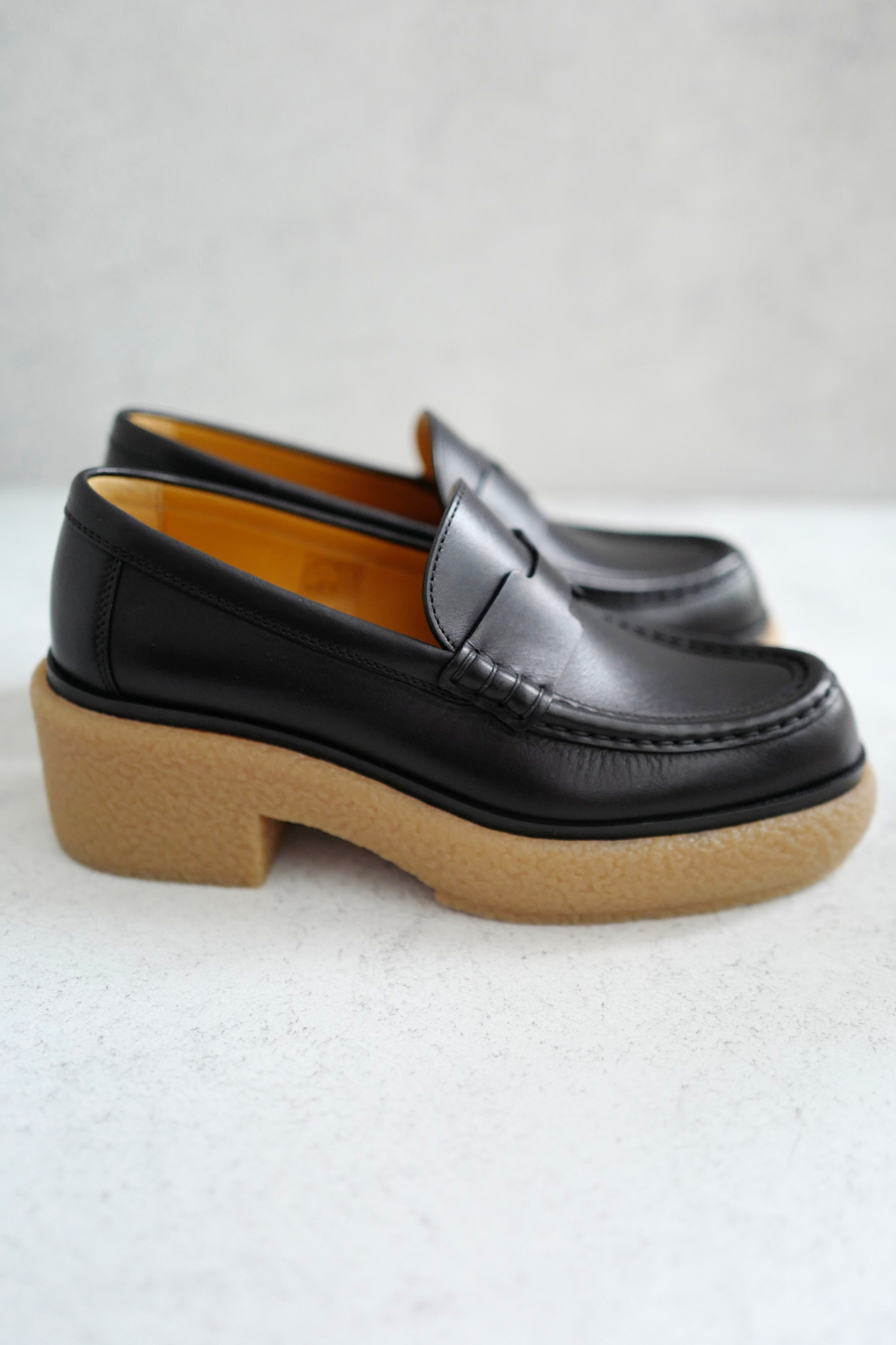 Hermes Fanny H Platform Loafers Size 37 In Noir BNIB
