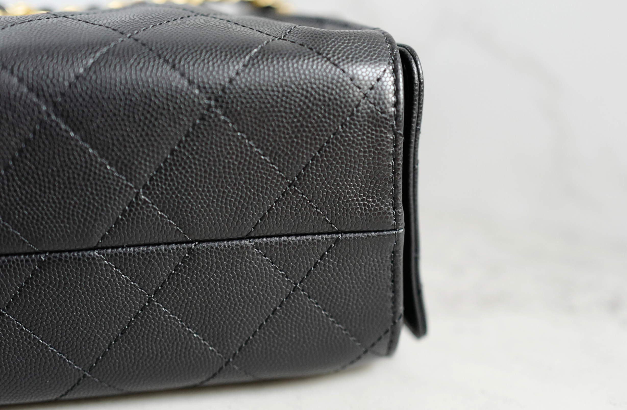 BNIB Chanel 26C Mini Hobo Bag Black Grained Calfskin with Gold Hardware