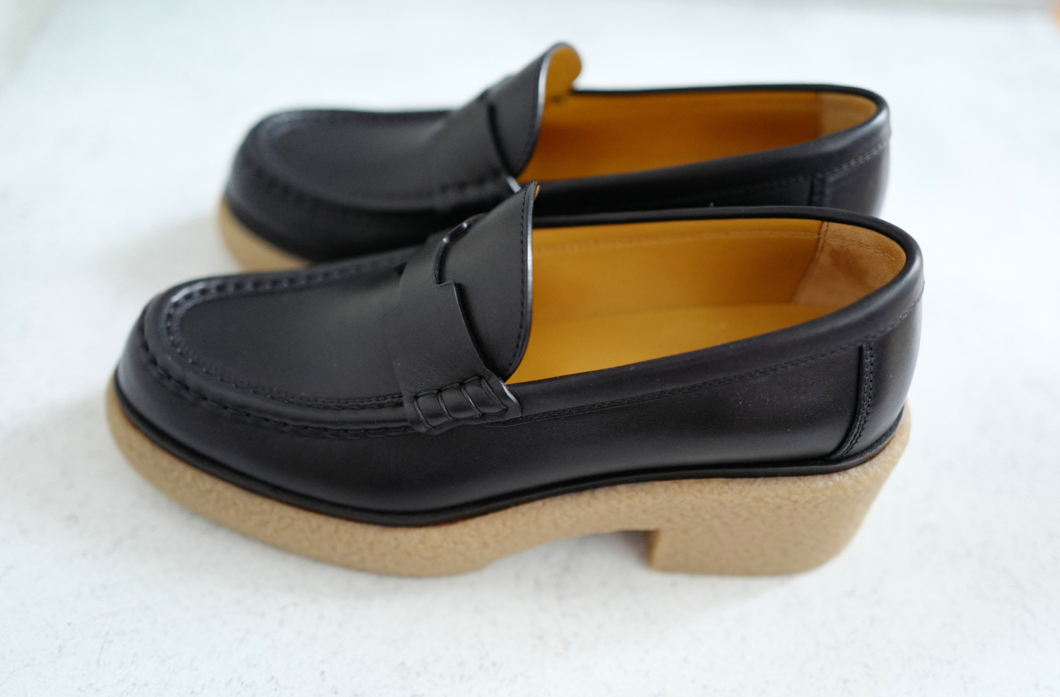 Hermes Fanny H Platform Loafers Size 37 In Noir BNIB