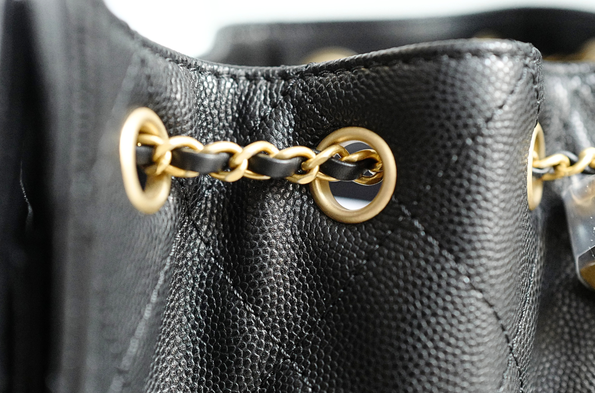 BNIB Chanel 26C Mini Hobo Bag Black Grained Calfskin with Gold Hardware