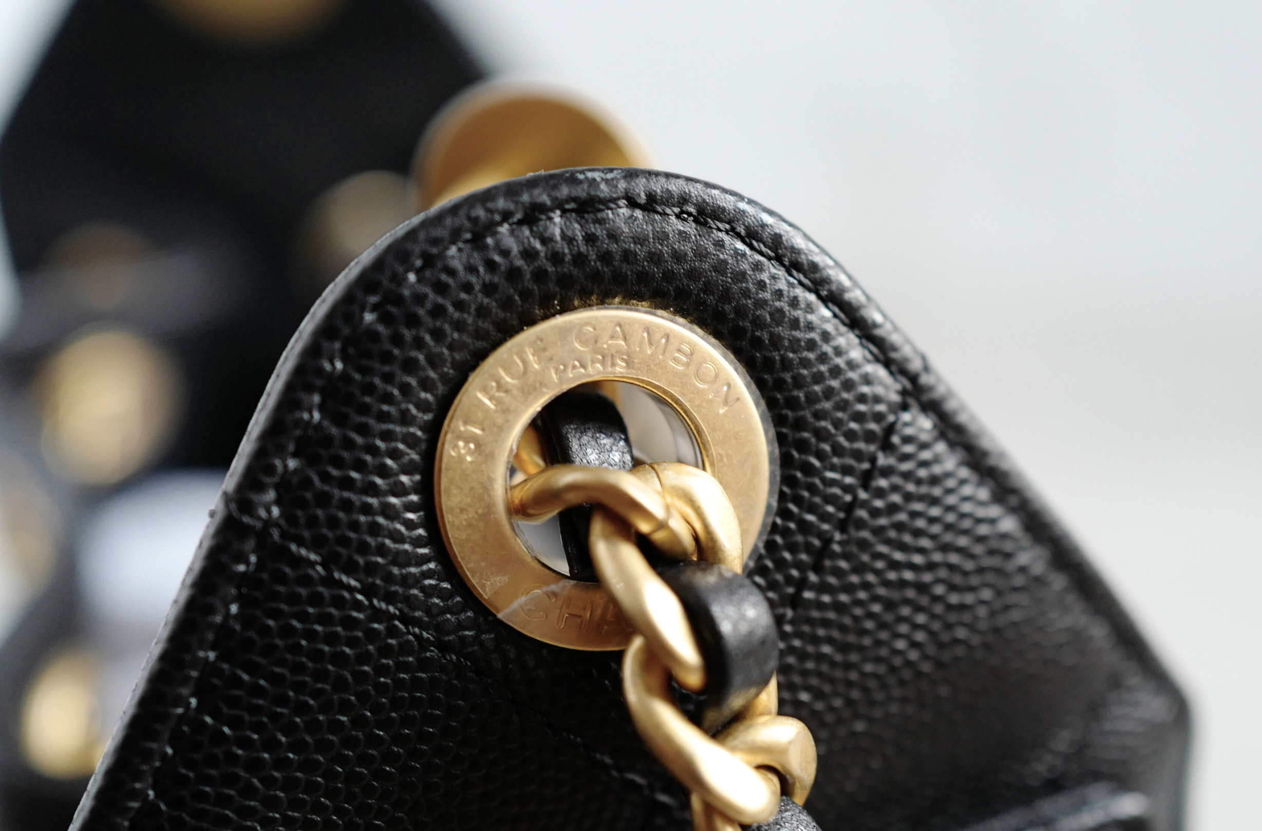 BNIB Chanel 26C Mini Hobo Bag Black Grained Calfskin with Gold Hardware