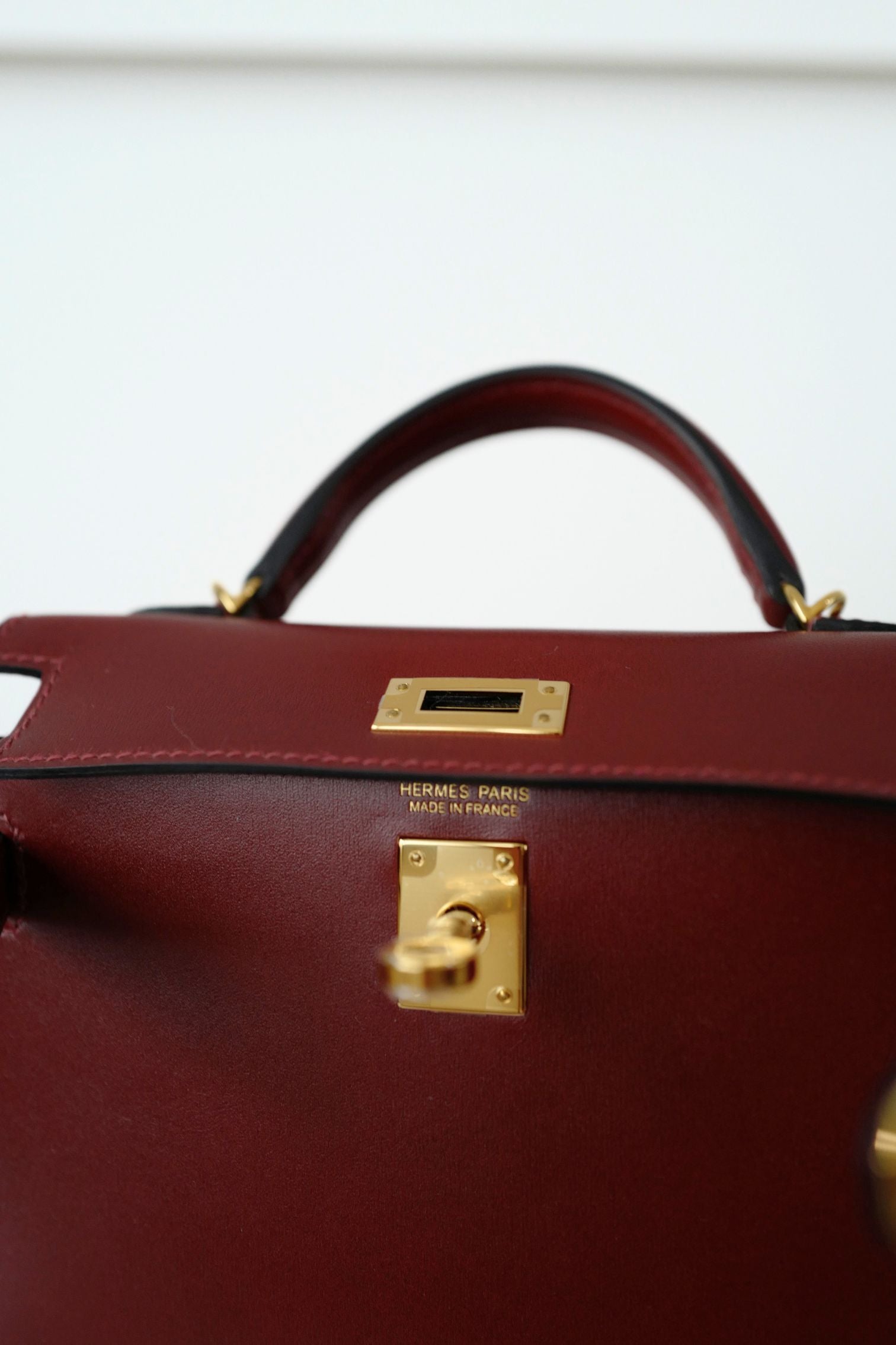 BNIB Hermès Mini Kelly 20 Rouge H Box Calf Leather Gold Hardware K Stamp 2025