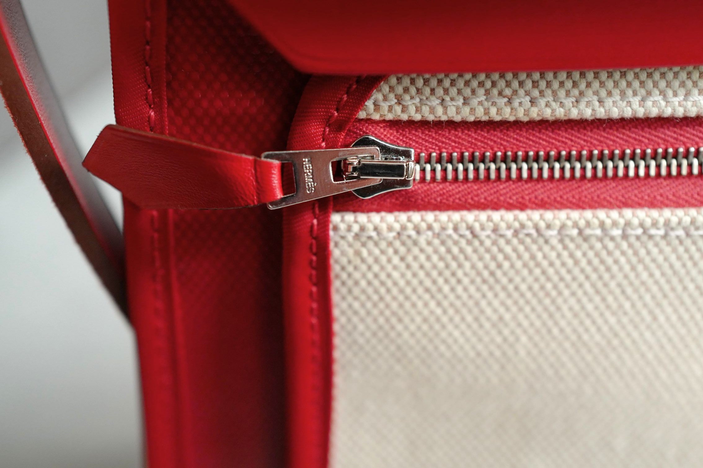 BNIB Hermes Herbag Zip 31 Berline Rouge Piment Waterproof