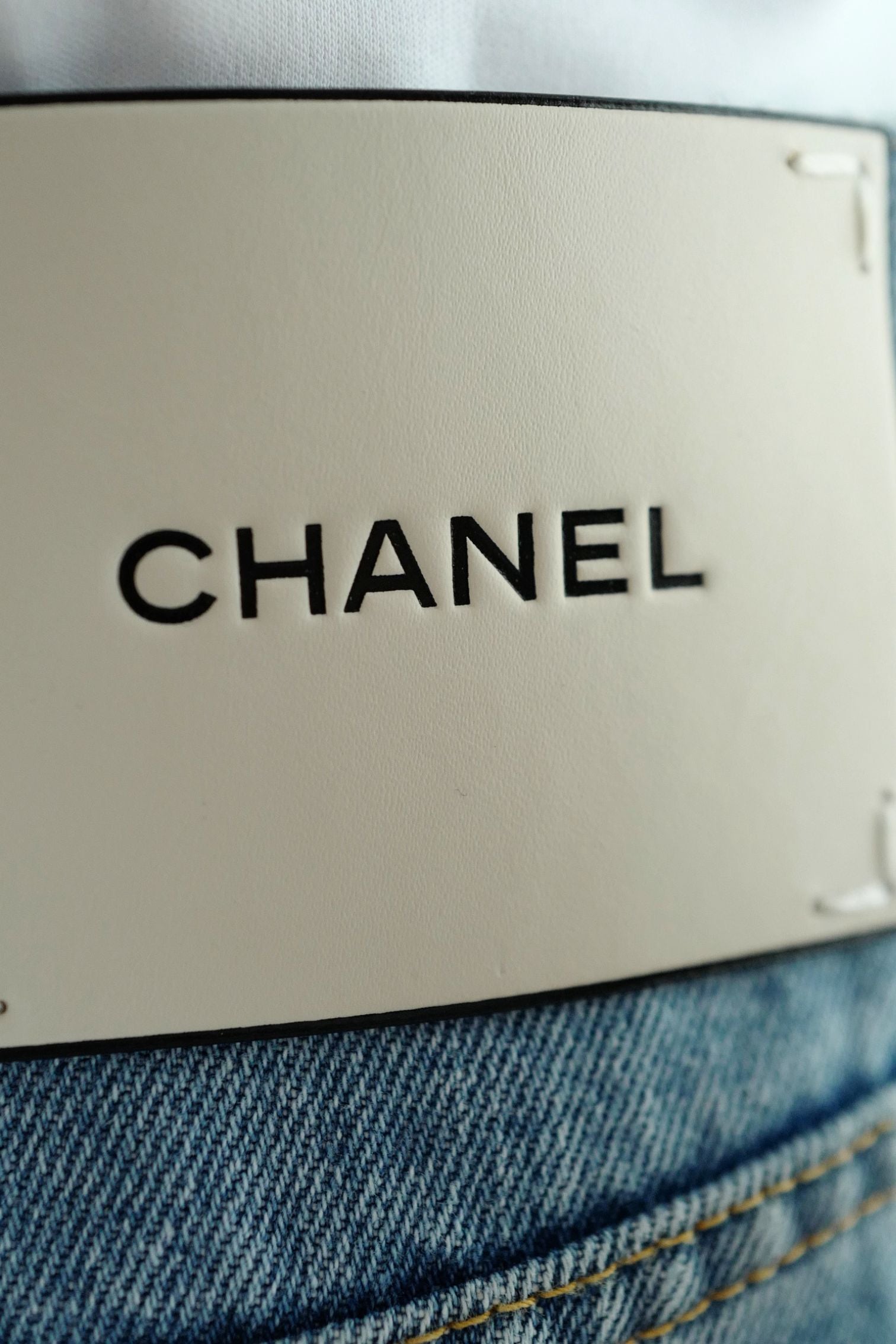 Chanel Métiers d’Art 2026 Matthieu Blazy Denim Blue Jeans Pants Size 36