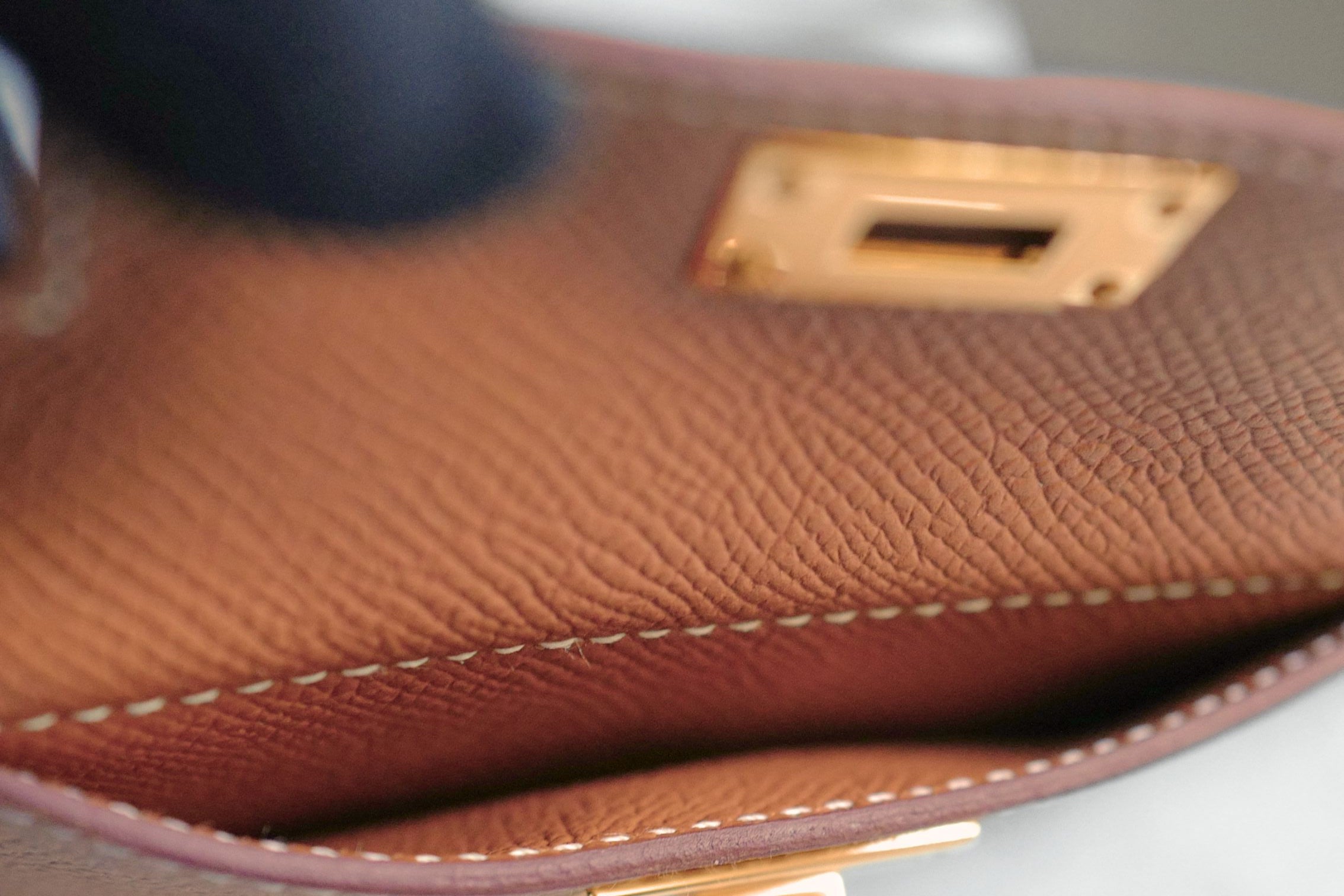 Hermès Kelly Pocket Bag Strap Naturel/Sable/Gold Swift Epsom Calfskin 105 mm