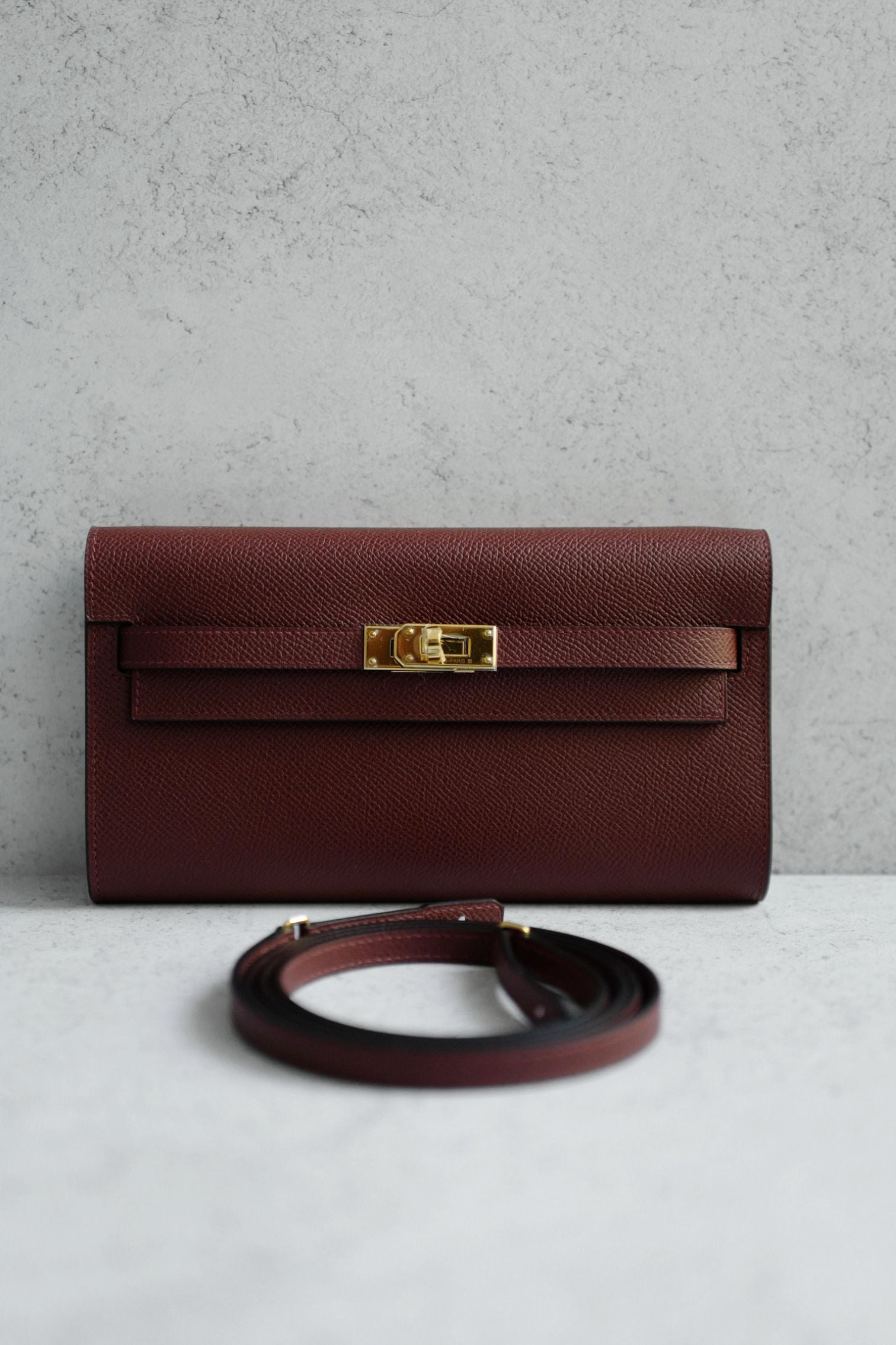 Hermès Kelly Classique To Go Wallet Rouge H Epsom Calfskin GHW G Stamp 2026