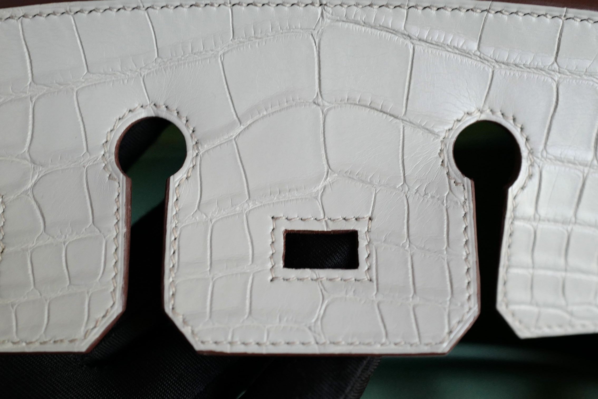 Hermès Birkin 25 HSS Gris Perle Vert D'eau Matte Crocodile Brushed PHW