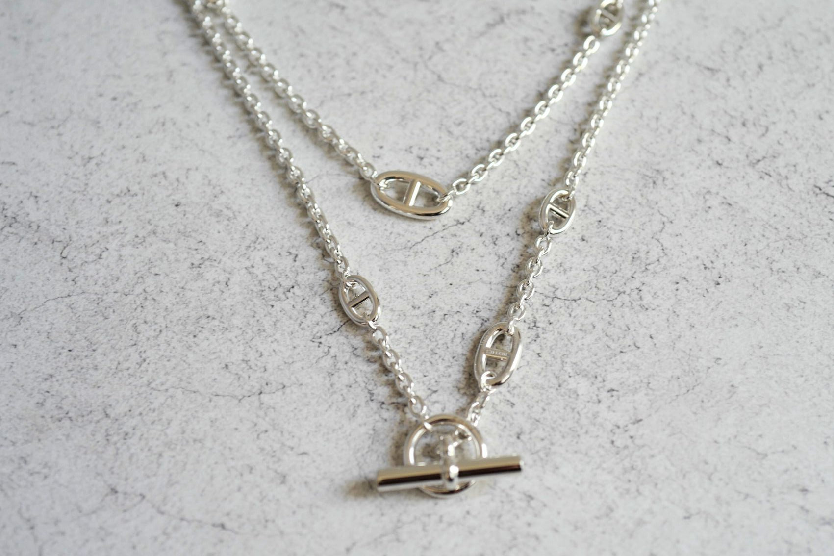 Hermès Farandole Long Necklace 120 Sterling Silver