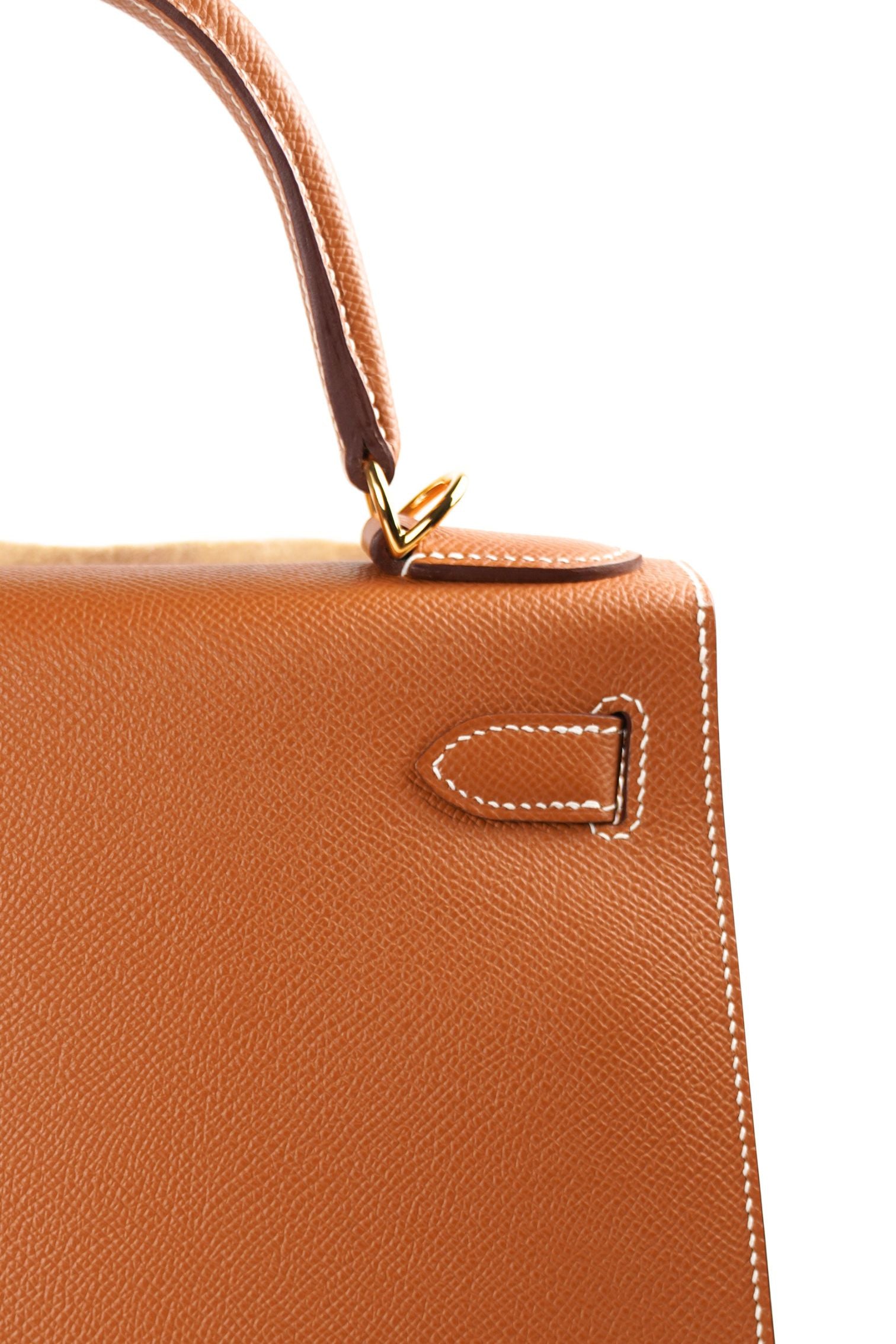 NEW Hermes Kelly 25 Gold Epsom Sellier Gold Hardware
