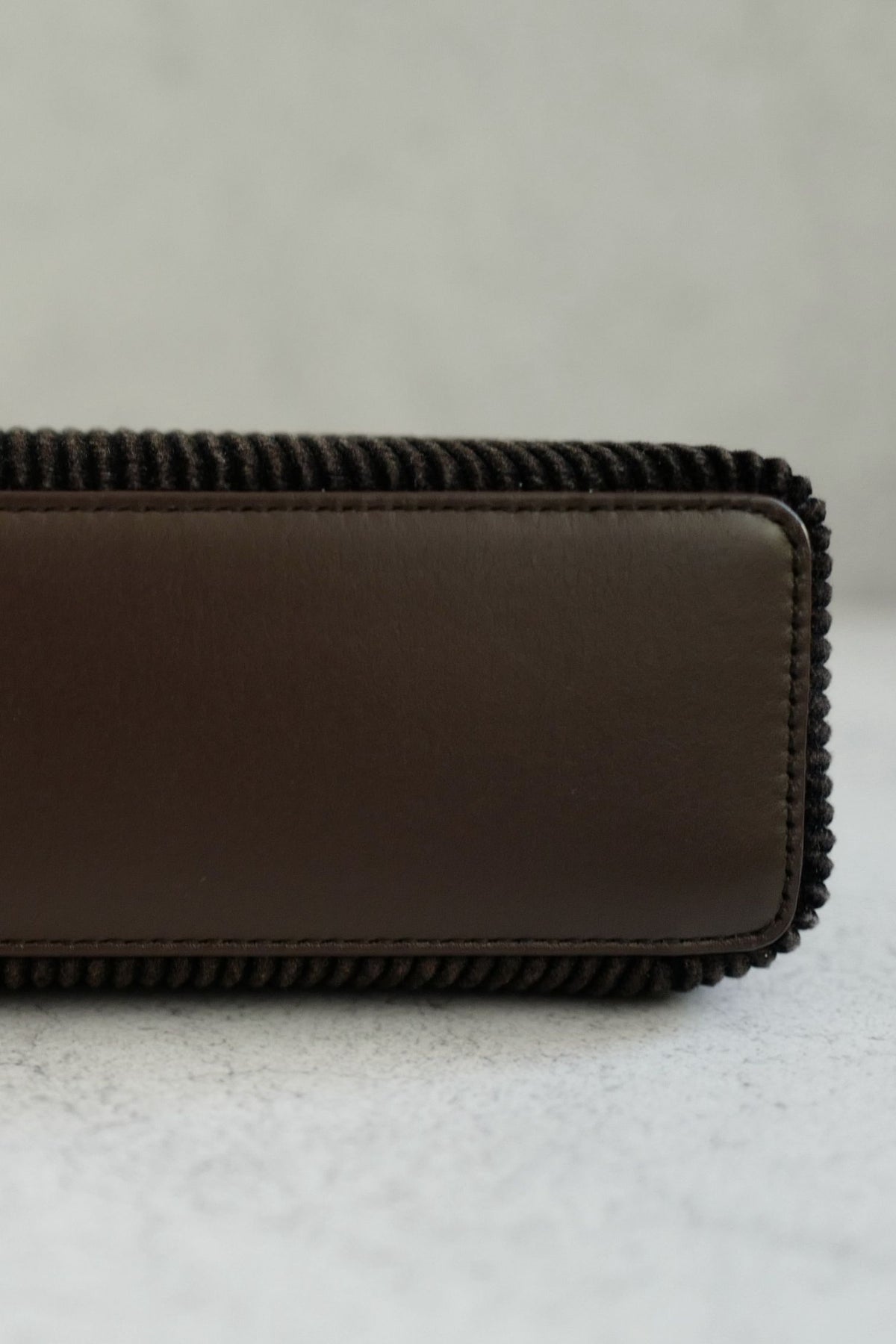 Loro Piana Extra Pocket L19 Dark Chocolate Corduroy Calfskin Sun Gold Hardware