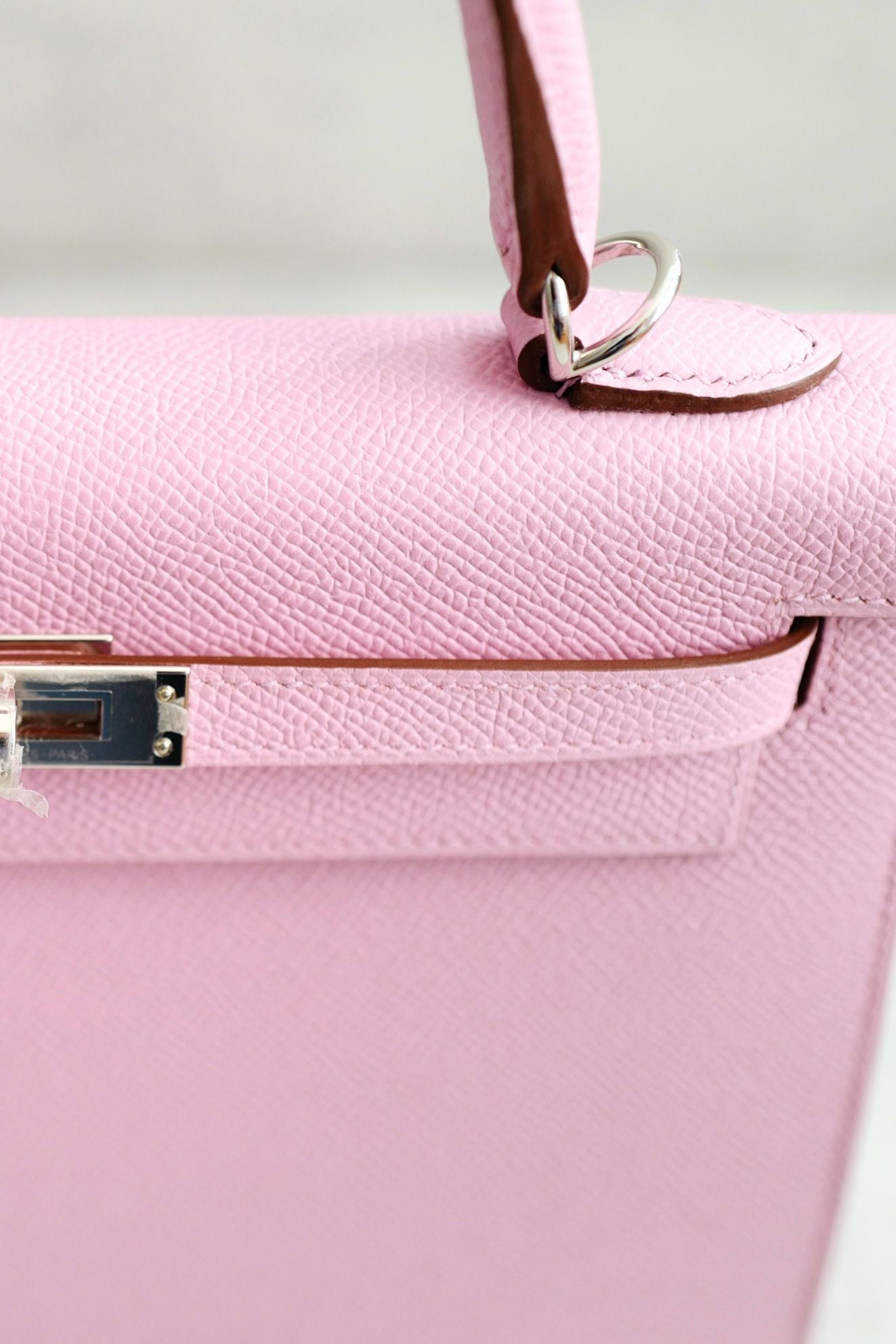Hermès Kelly 25 Mauve Sylvestre Epsom Sellier Palladium Hardware K Stamp