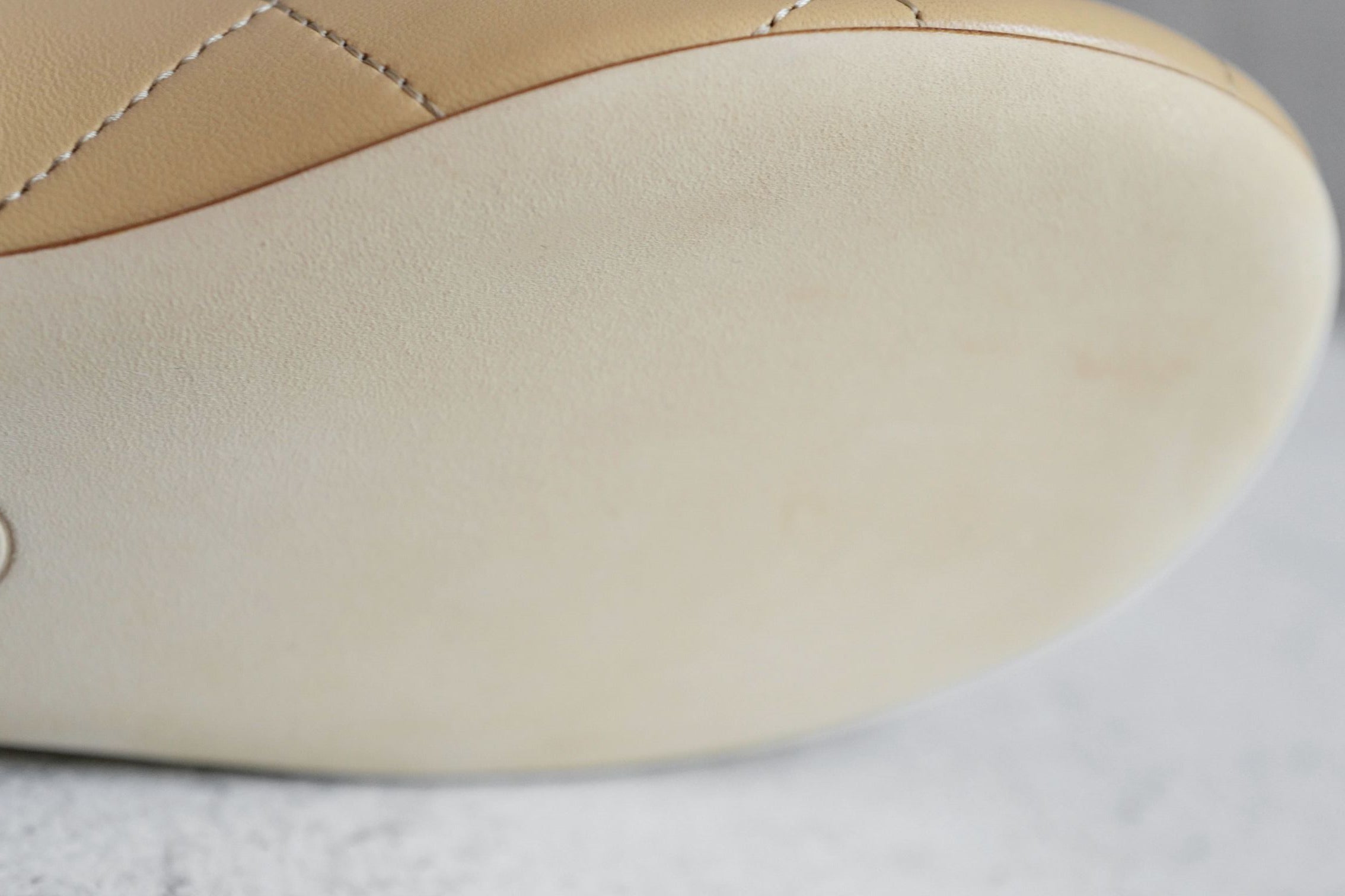 Chanel 26M Coco Beach Ballet Flats Beige Lambskin Size 37.5