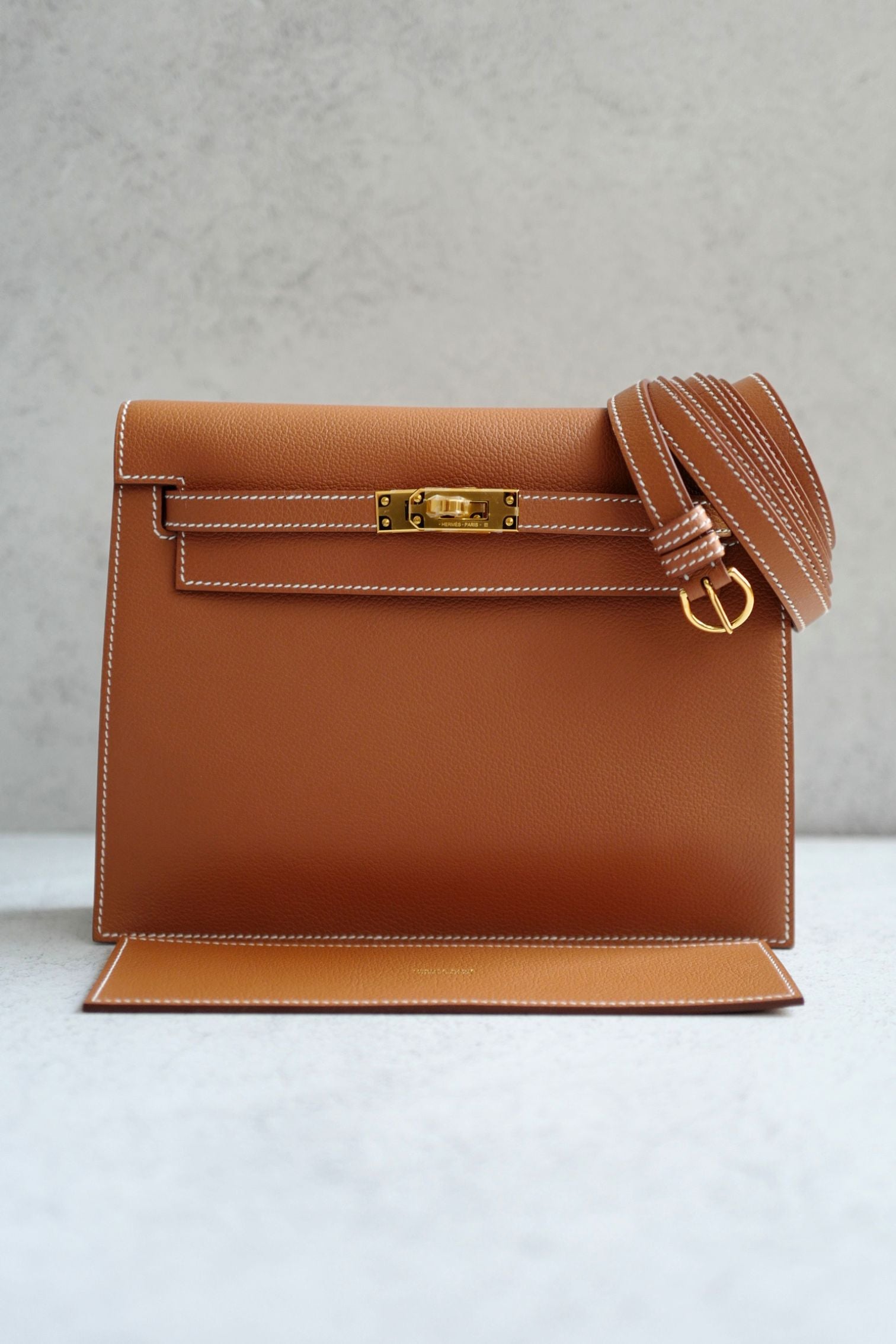 Hermès Kelly Danse Gold Evercolor Calfskin GHW stamp K