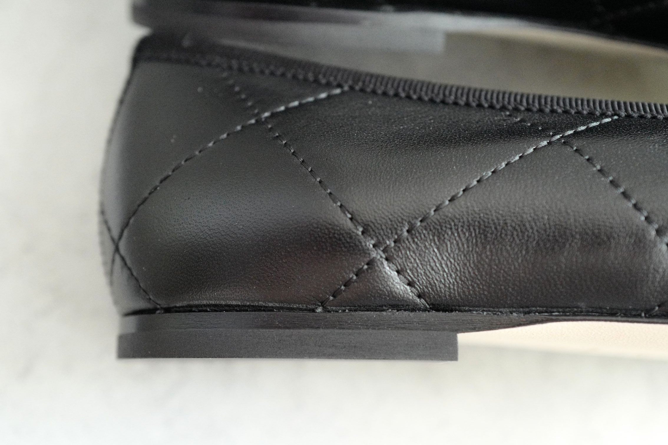 Chanel 26M Coco Beach Ballet Flats Black Lambskin Size 37.5