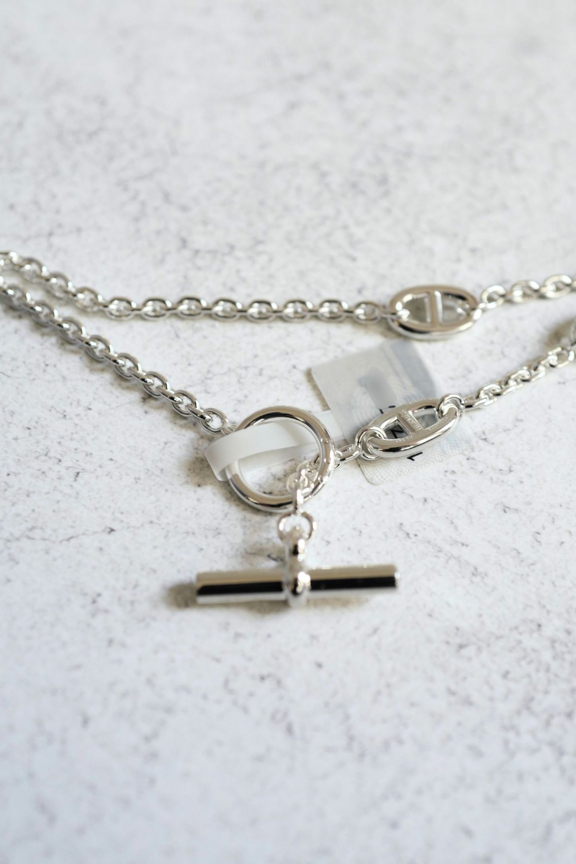 Hermès Farandole Long Necklace 160 Sterling Silver