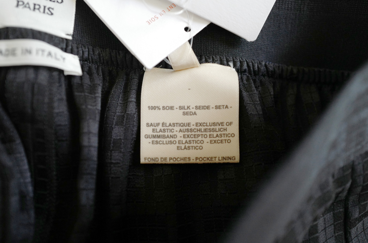 New Hermès Mosaique Wide-Leg Pants Noir Black Size 36