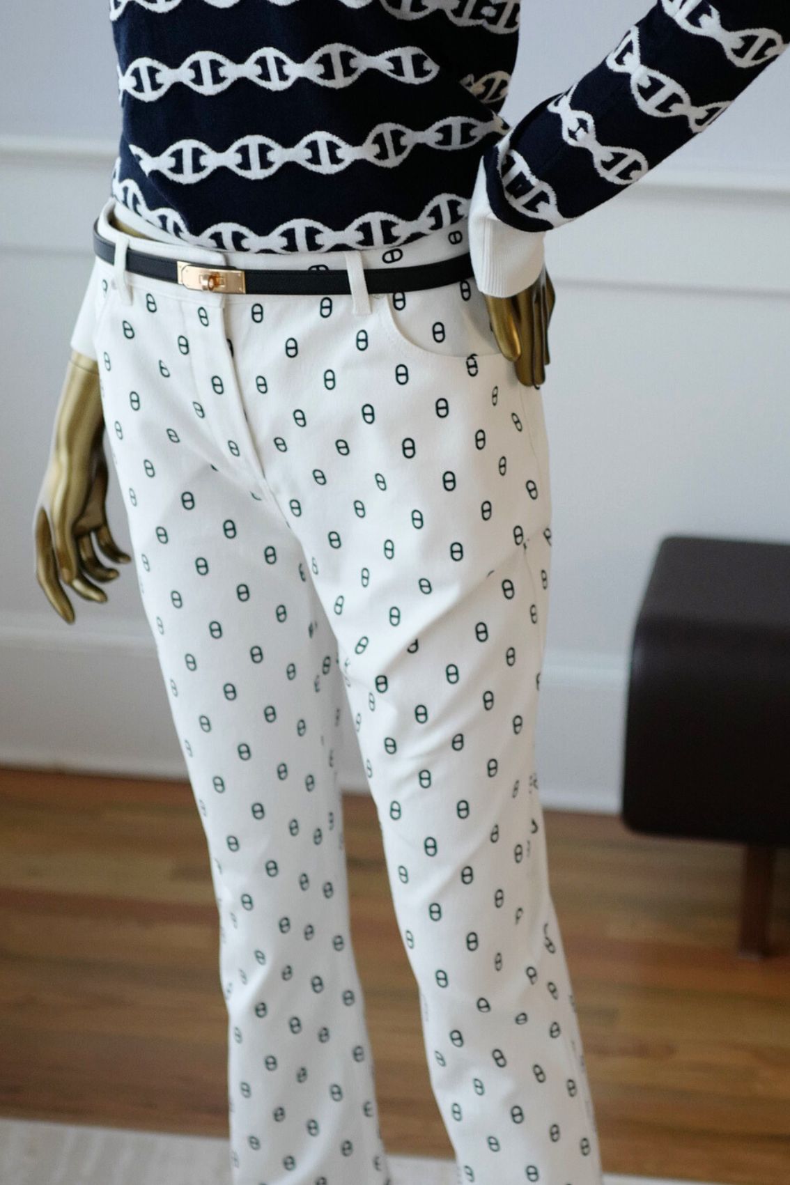 BNIB Hermes Chaine D’ancre 5 Pocket Pants Blanc Casse White Size 40