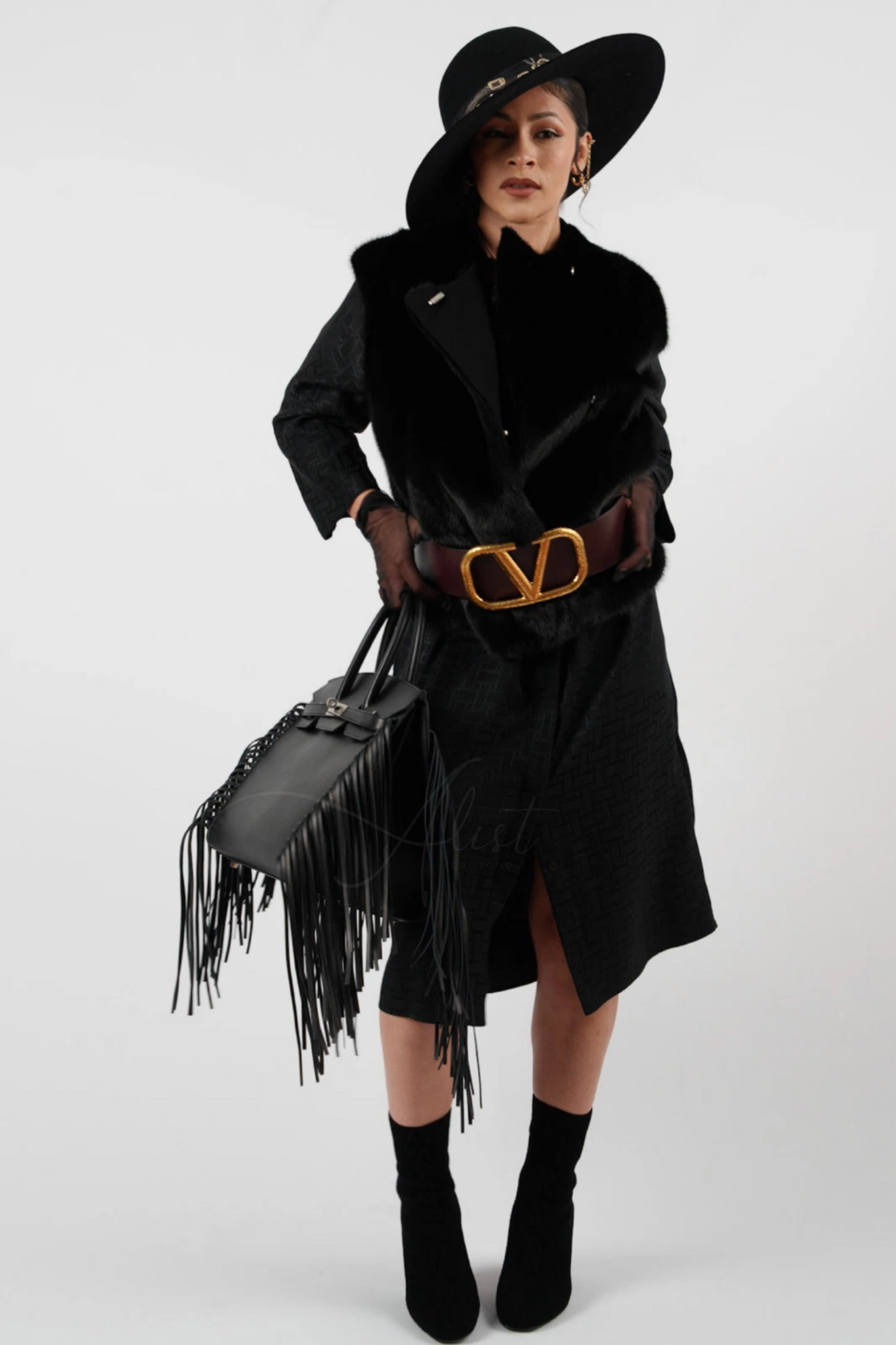Brand New Hermes Bride De Gala Women Hat Noir Black Size 58 Less Than Retail!!