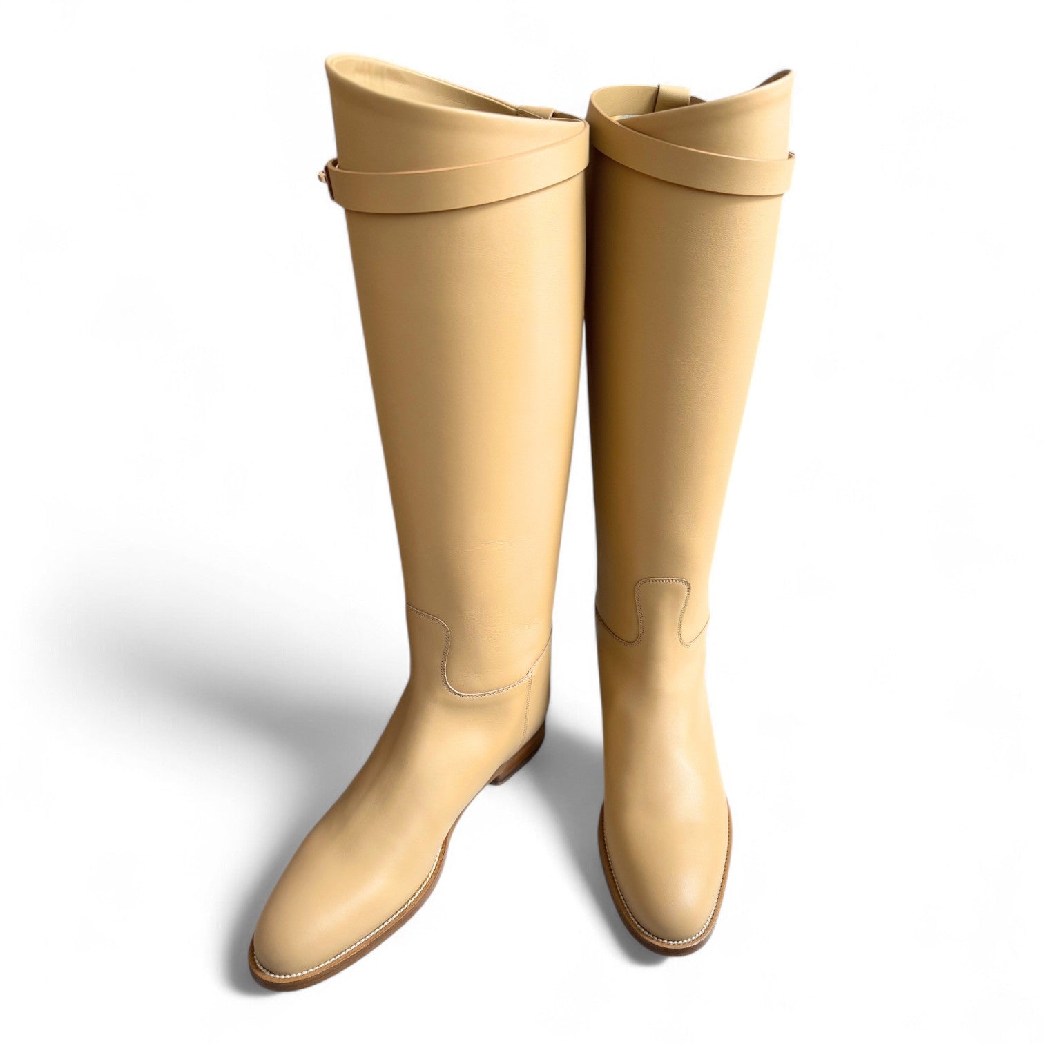 BNIB Hermes Jumping Boot Beige Natura Size 38