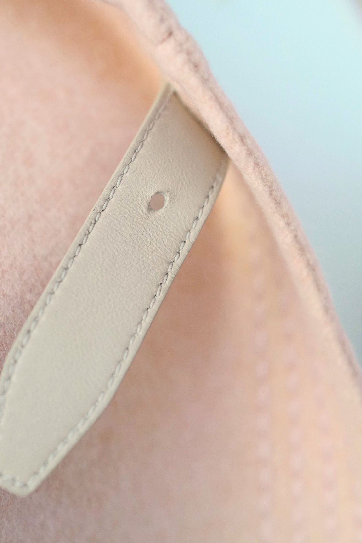 Hermès Paletot à Capuche Rose Palomino Cashmere Size 40
