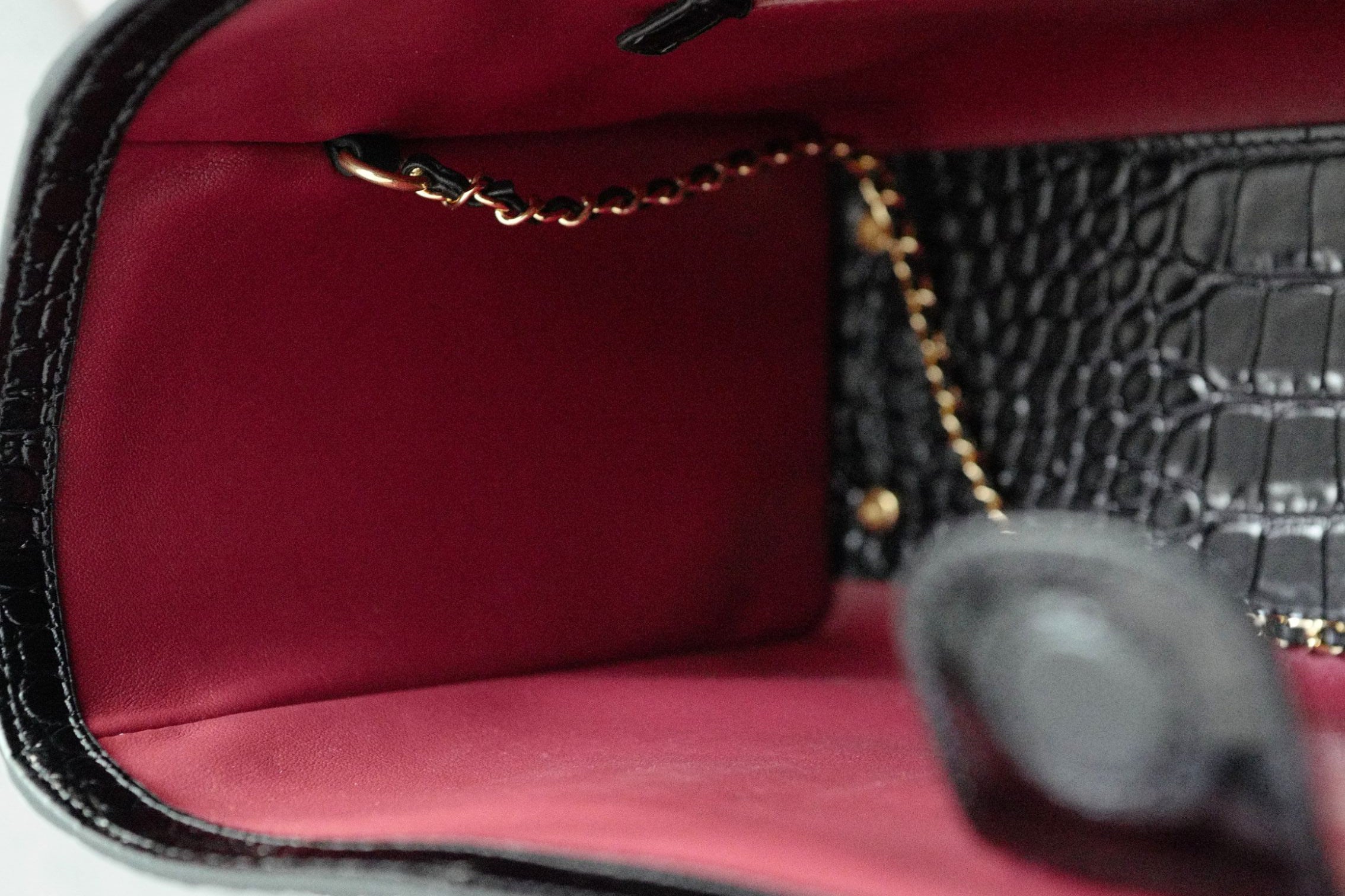Chanel 26S Matthieu Blazy's Small Tote Black Crocodile Embossed Calfskin GHW