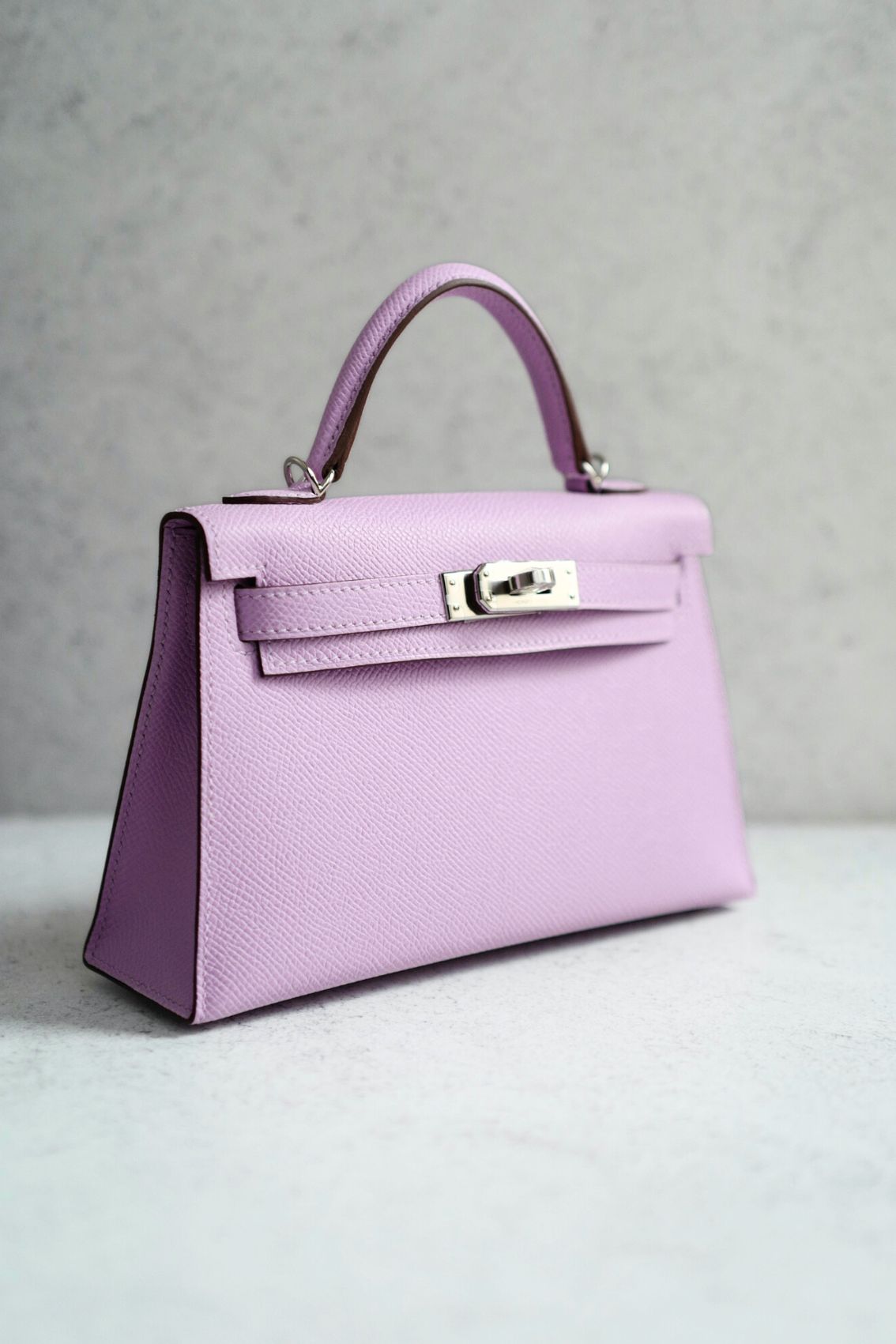 Hermès Kelly II Mini Sellier Guimauve Veau Epsom PHW Stamp K