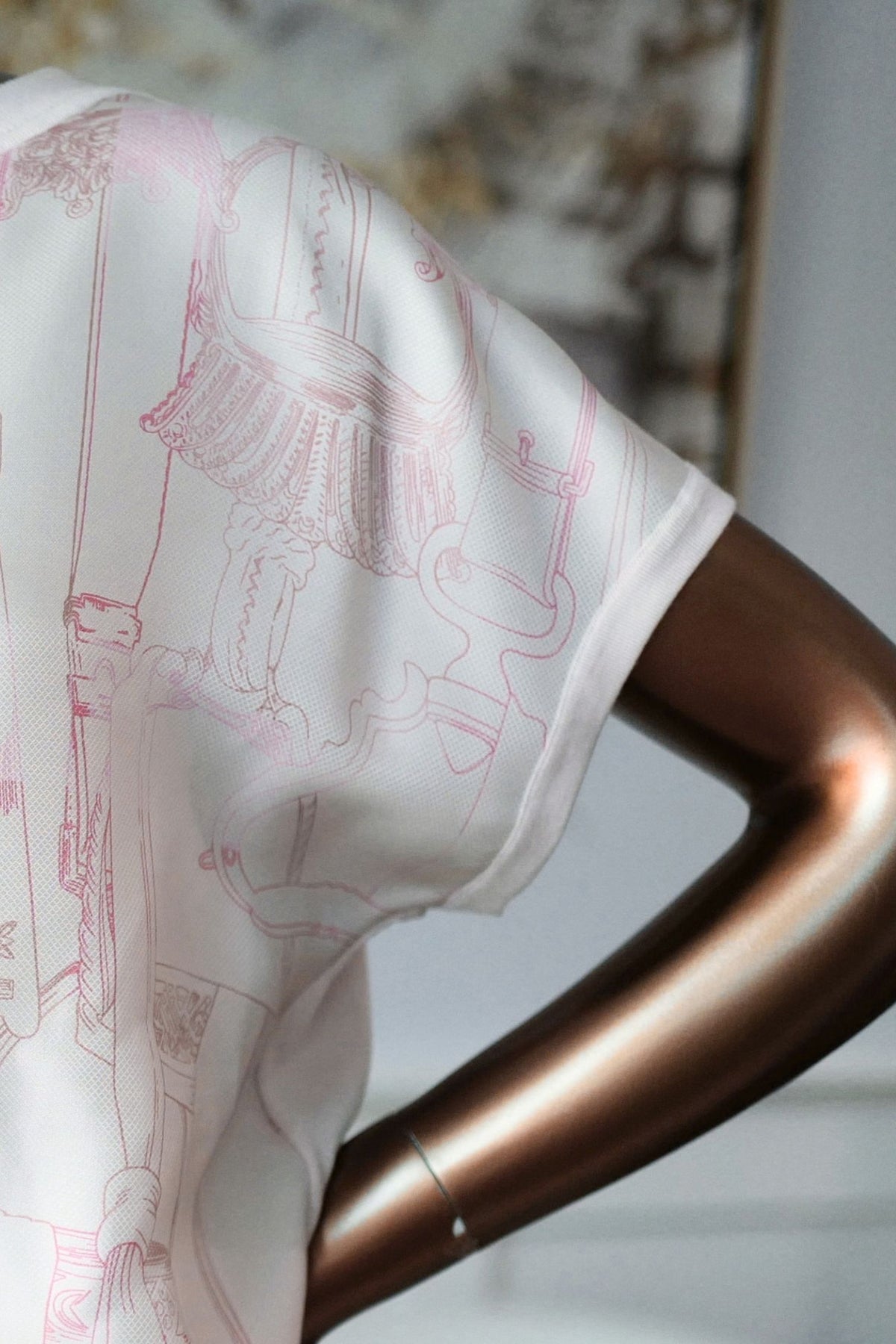Hermès "Etriers Remix" Short Sleeveless Sweater Pullover Rose Petale Size 36