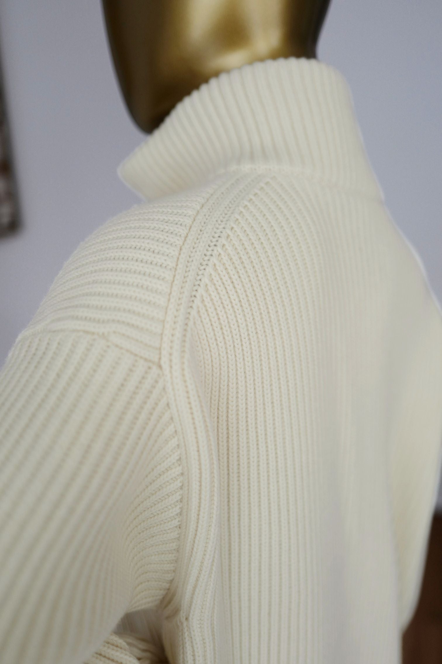 Hermès Blouson Cardigan Blanc Naturel Wool Knit Size 34