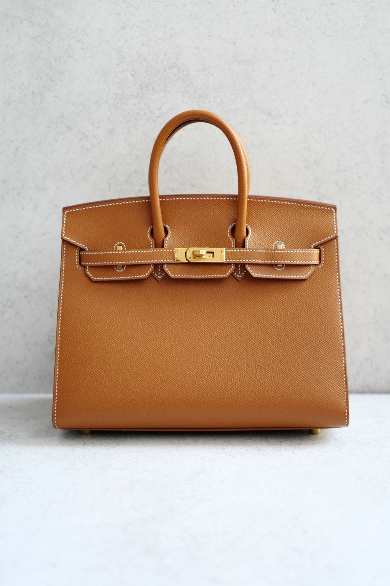 Hermès Birkin 25 Gold Epsom Sellier Gold Hardware U Stamp